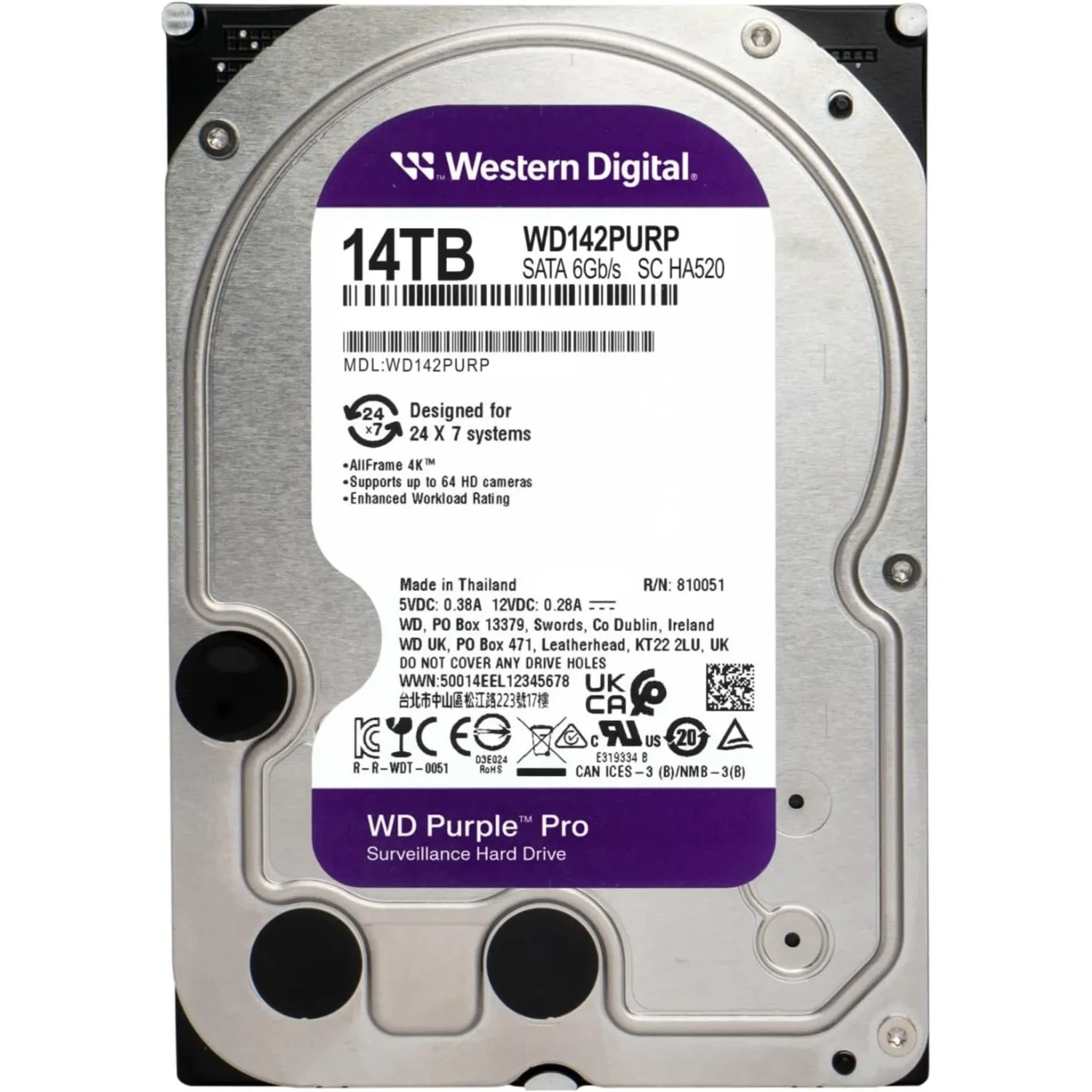 Disco Duro WD Purpura Pro 14tb 3.5" — foto 1