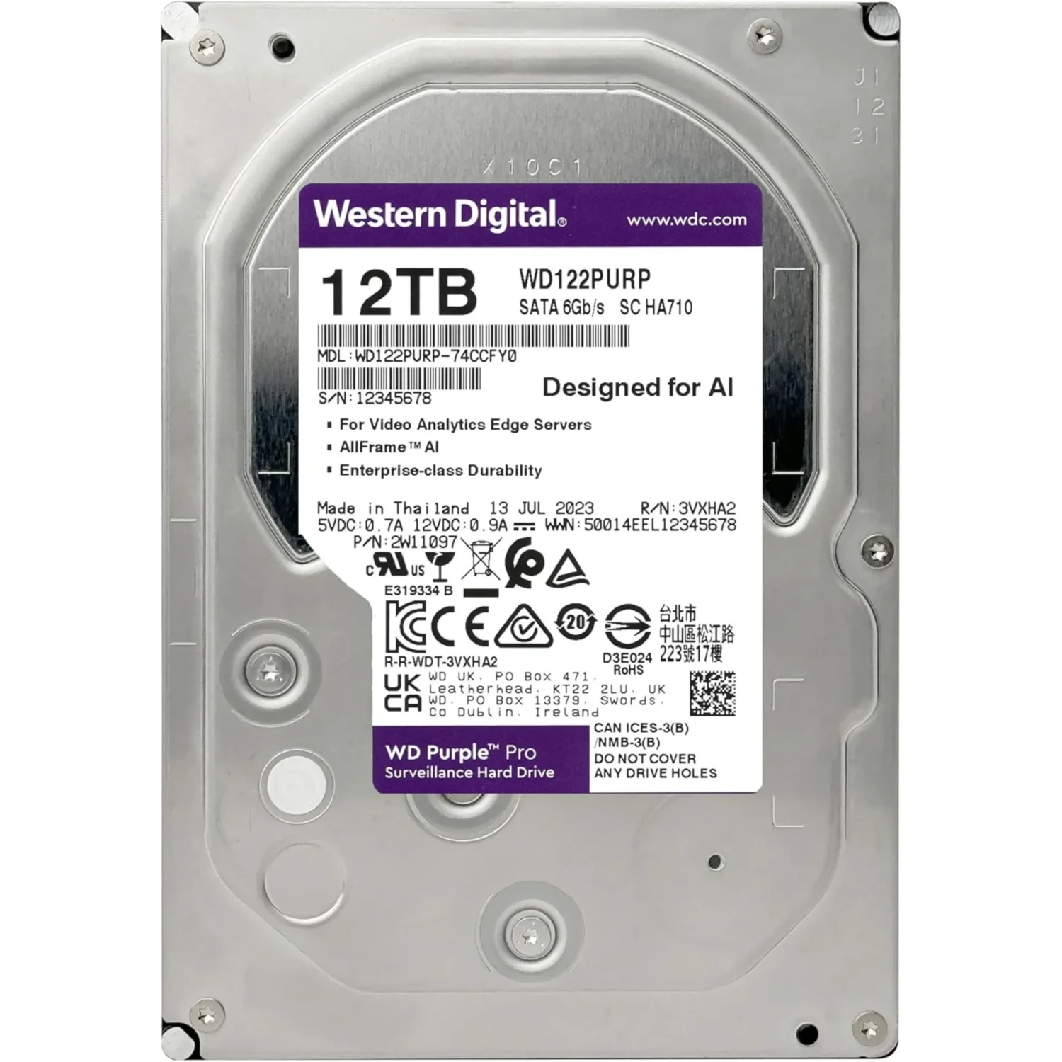 Disco Duro WD Purpura Pro 12tb 3.5" — foto 1