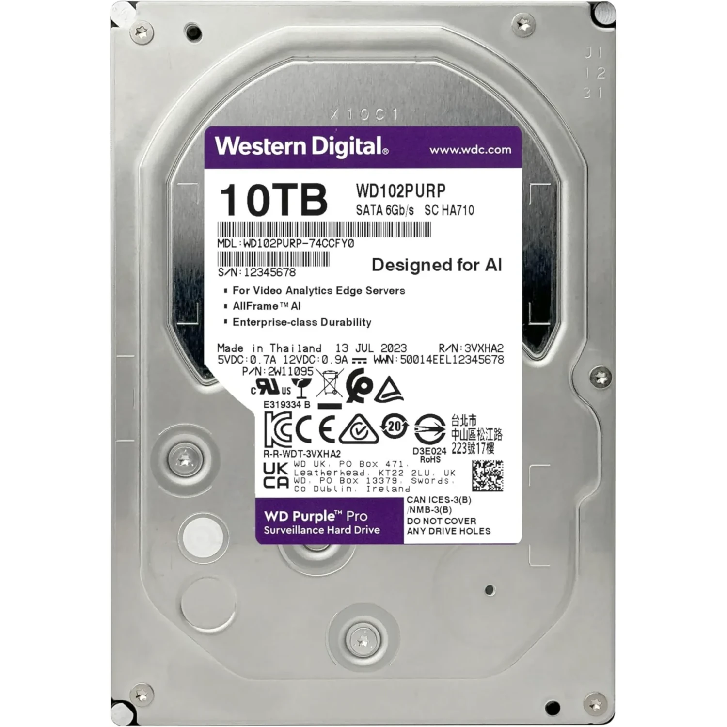 Disco Duro WD Purpura Pro 10tb 3.5" — foto 2