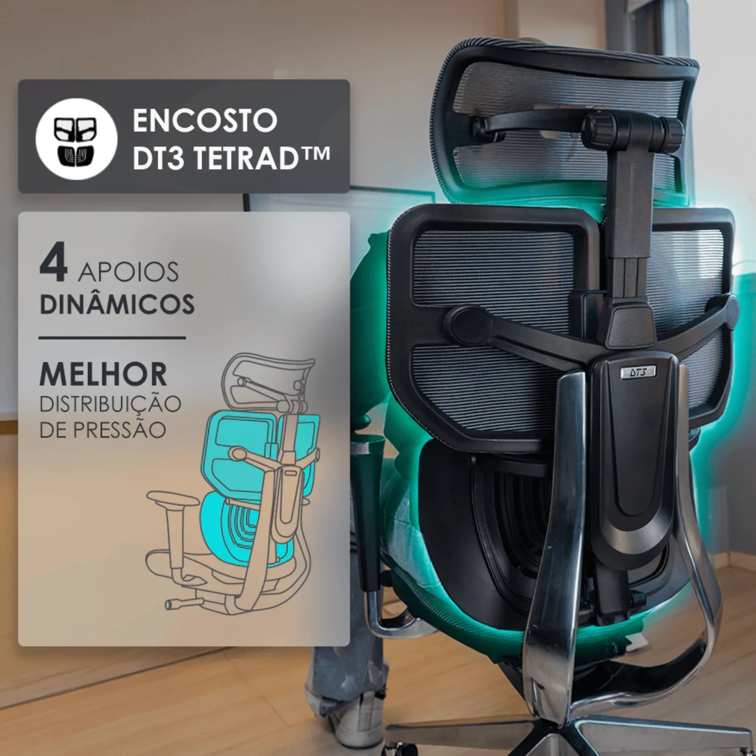 Silla de Oficina Frost Dt3 Negro — foto 2
