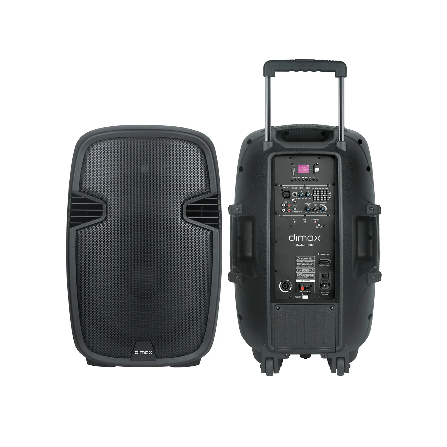 Parlante Altavoz 15"+ 2 Micrófonos UHF — foto 1