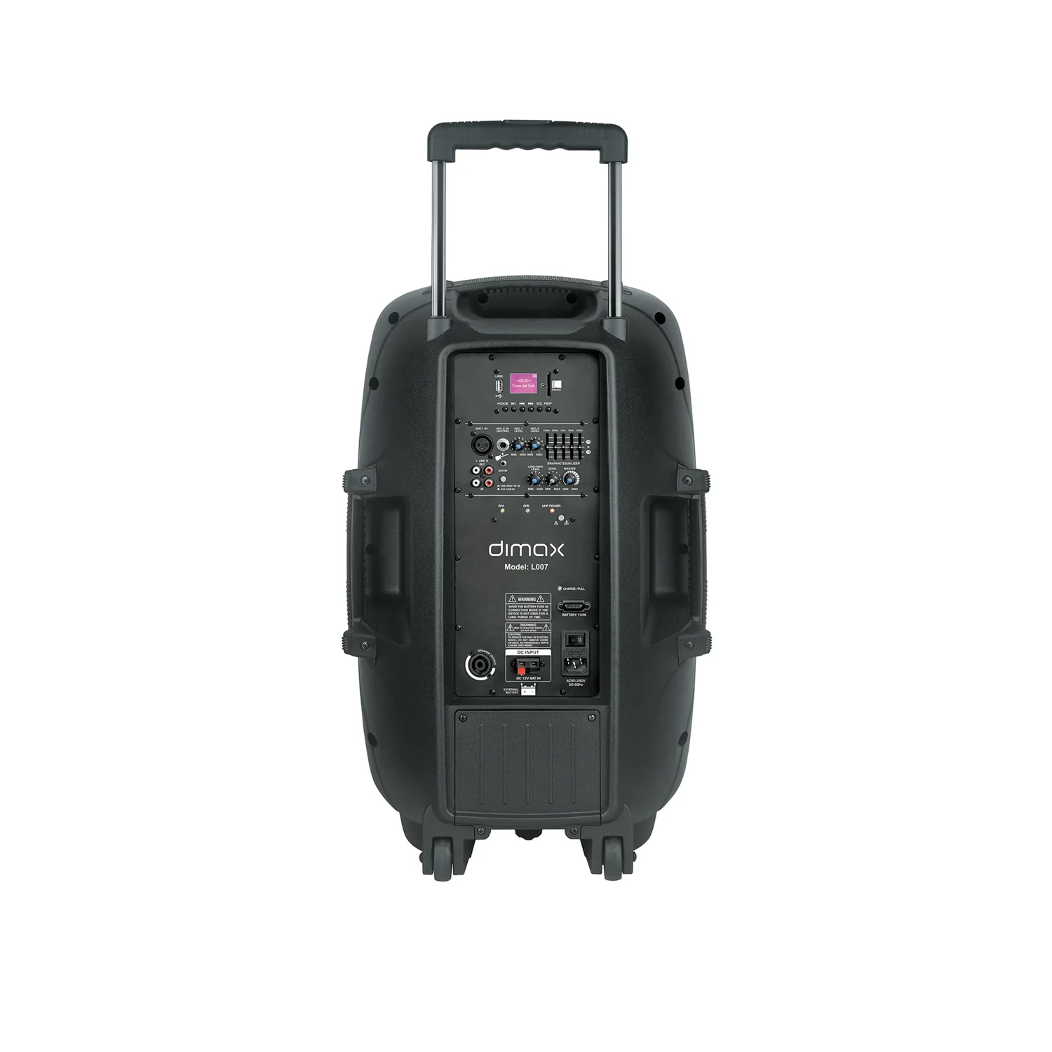 Parlante Altavoz 15"+ 2 Micrófonos UHF — foto 5