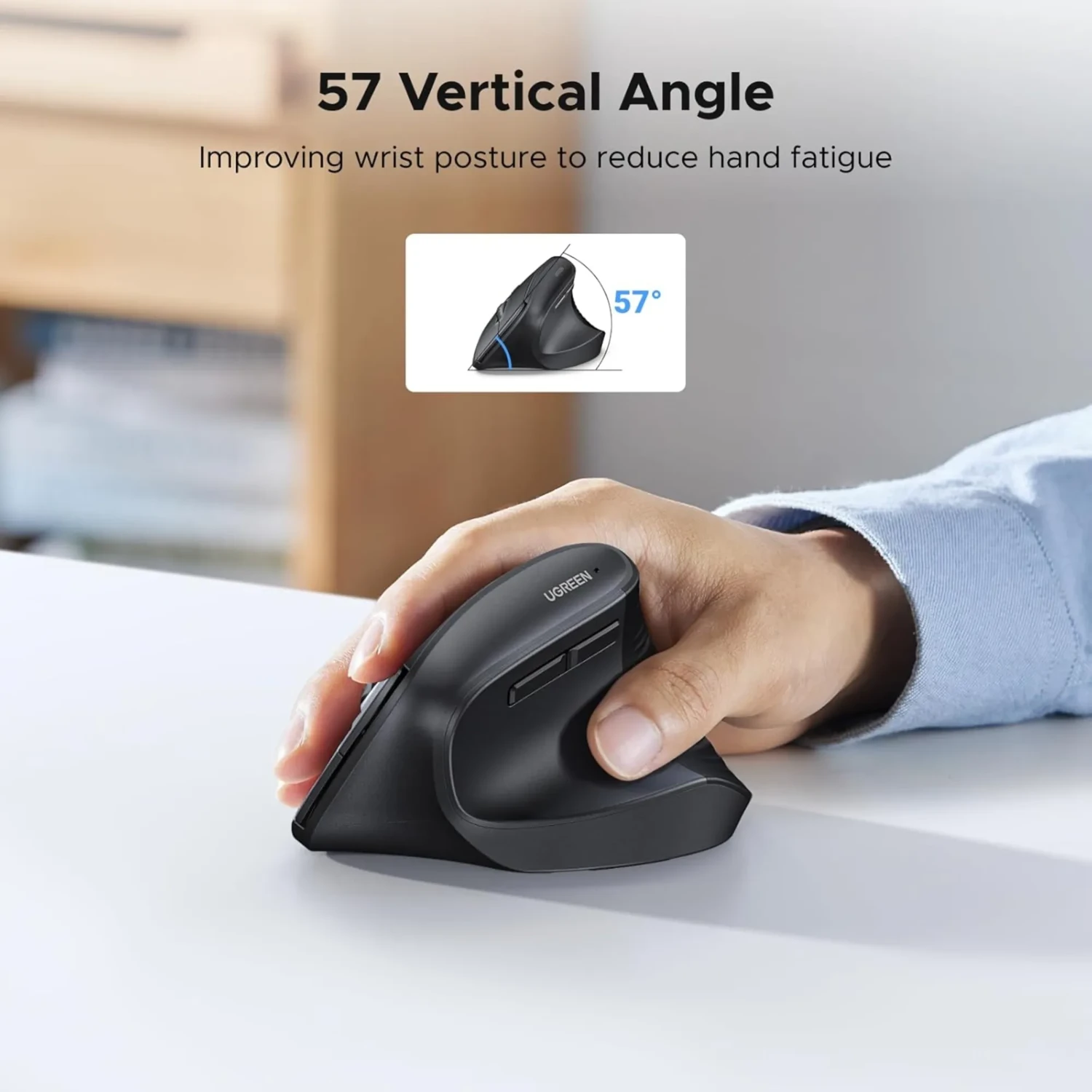 Mouse Ergonomico Vertical Negro — foto 2