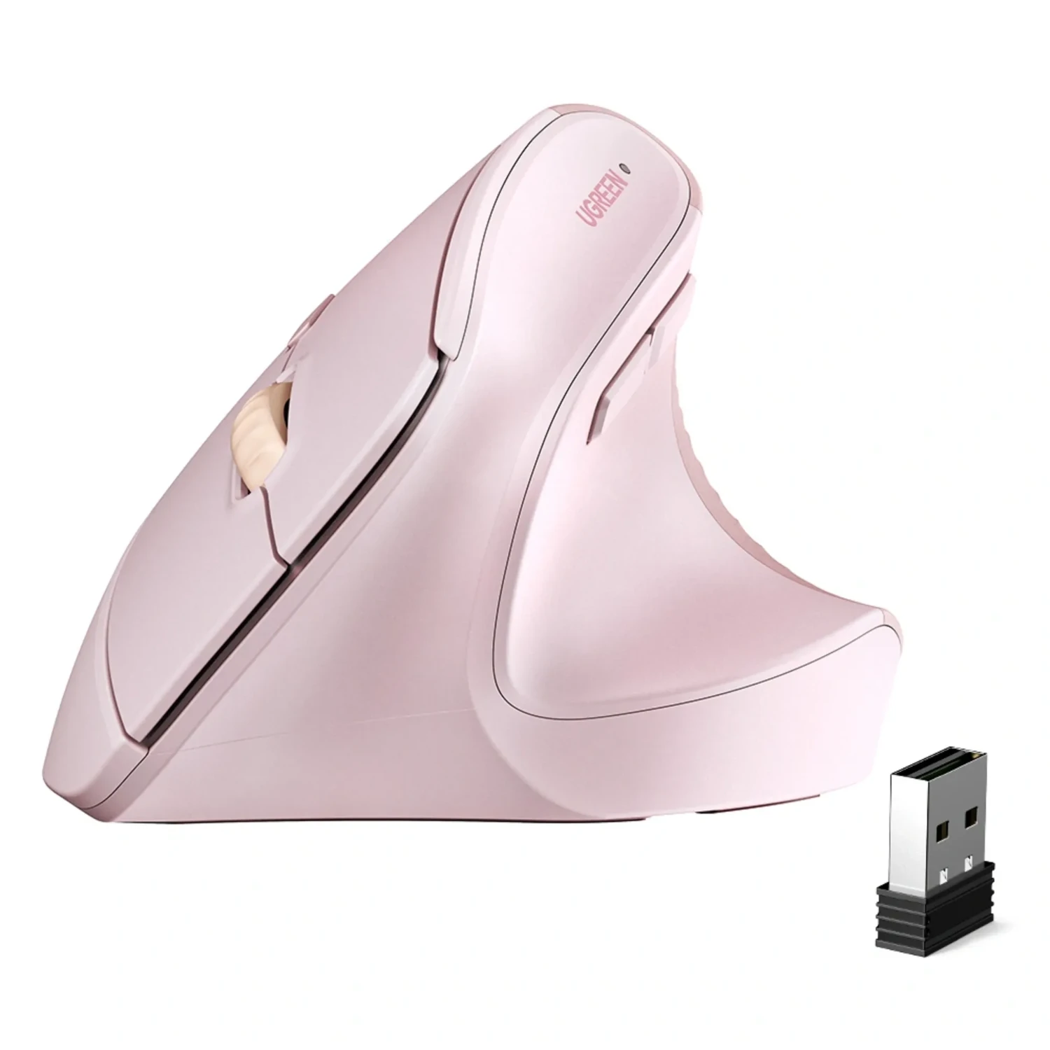 Mouse Ergonomico Vertical Rosado — foto 1
