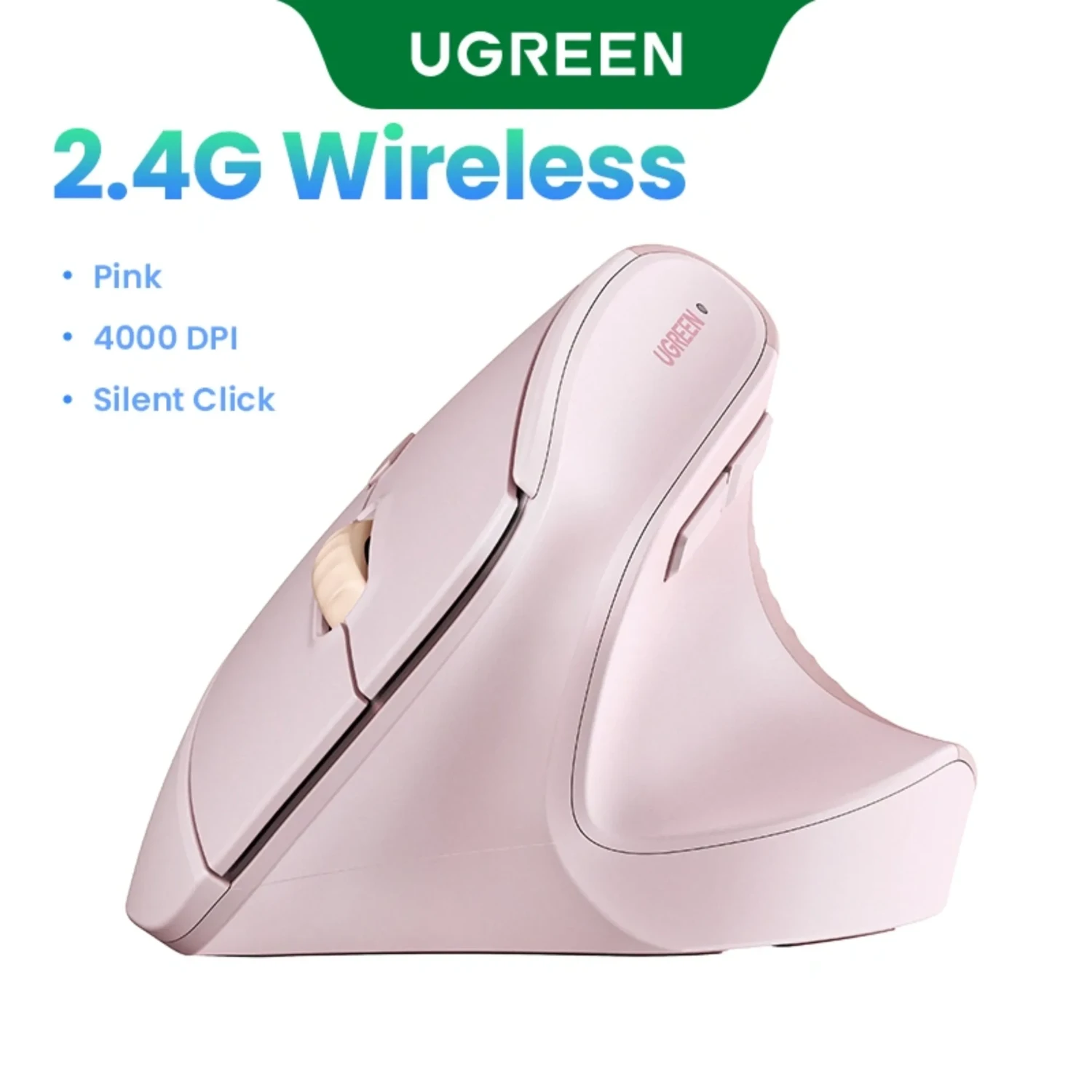 Mouse Ergonomico Vertical Rosado — foto 4