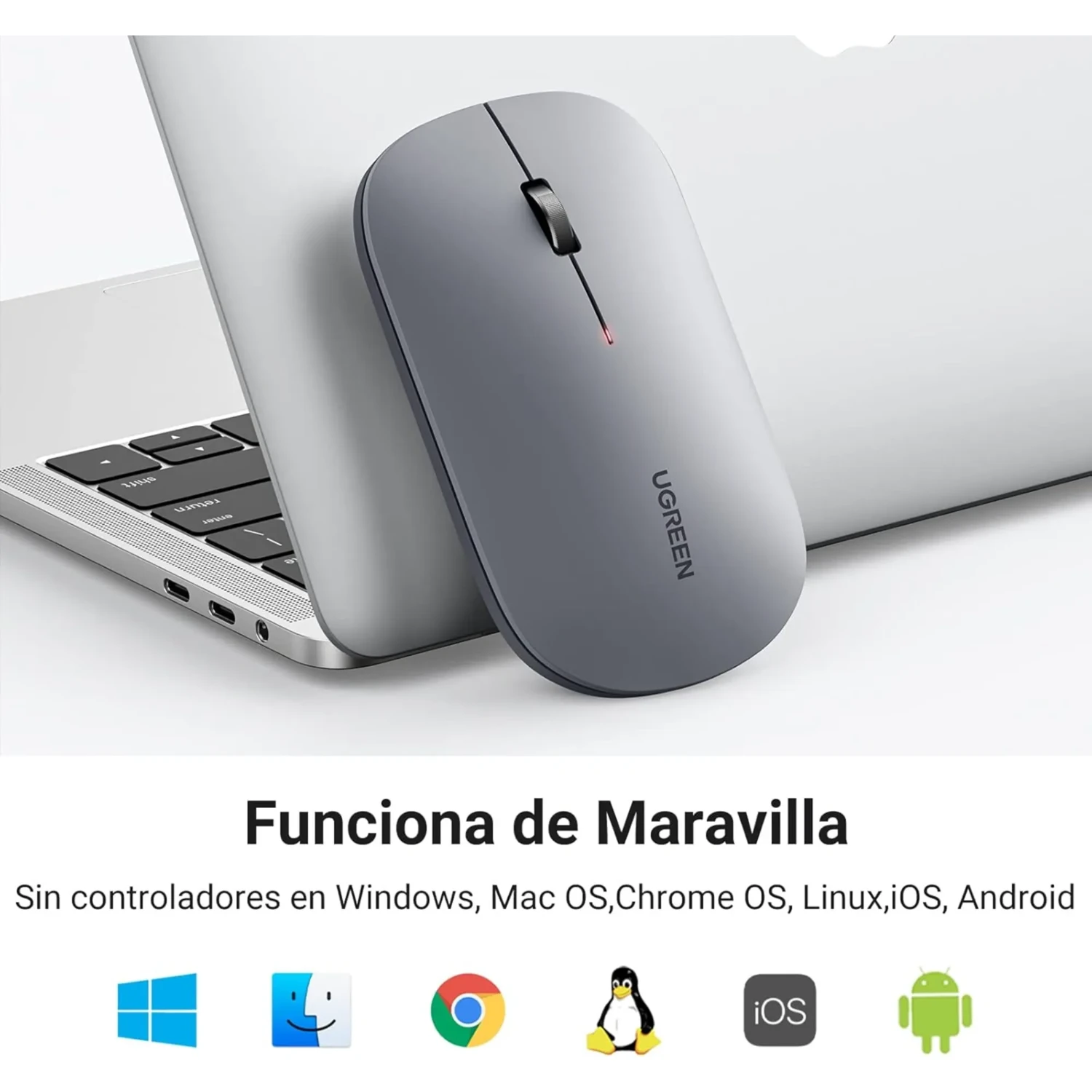 Mouse Inalambrico Gris — foto 5
