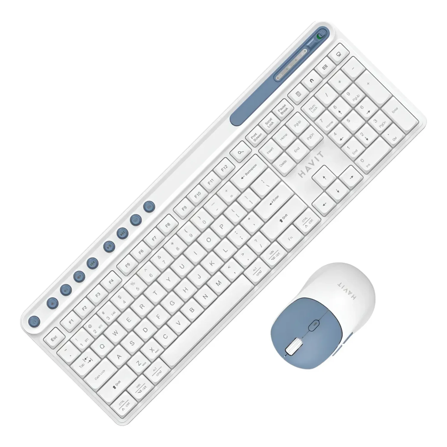 Combo Teclado+mouse Dual Blanco+azul — foto 1