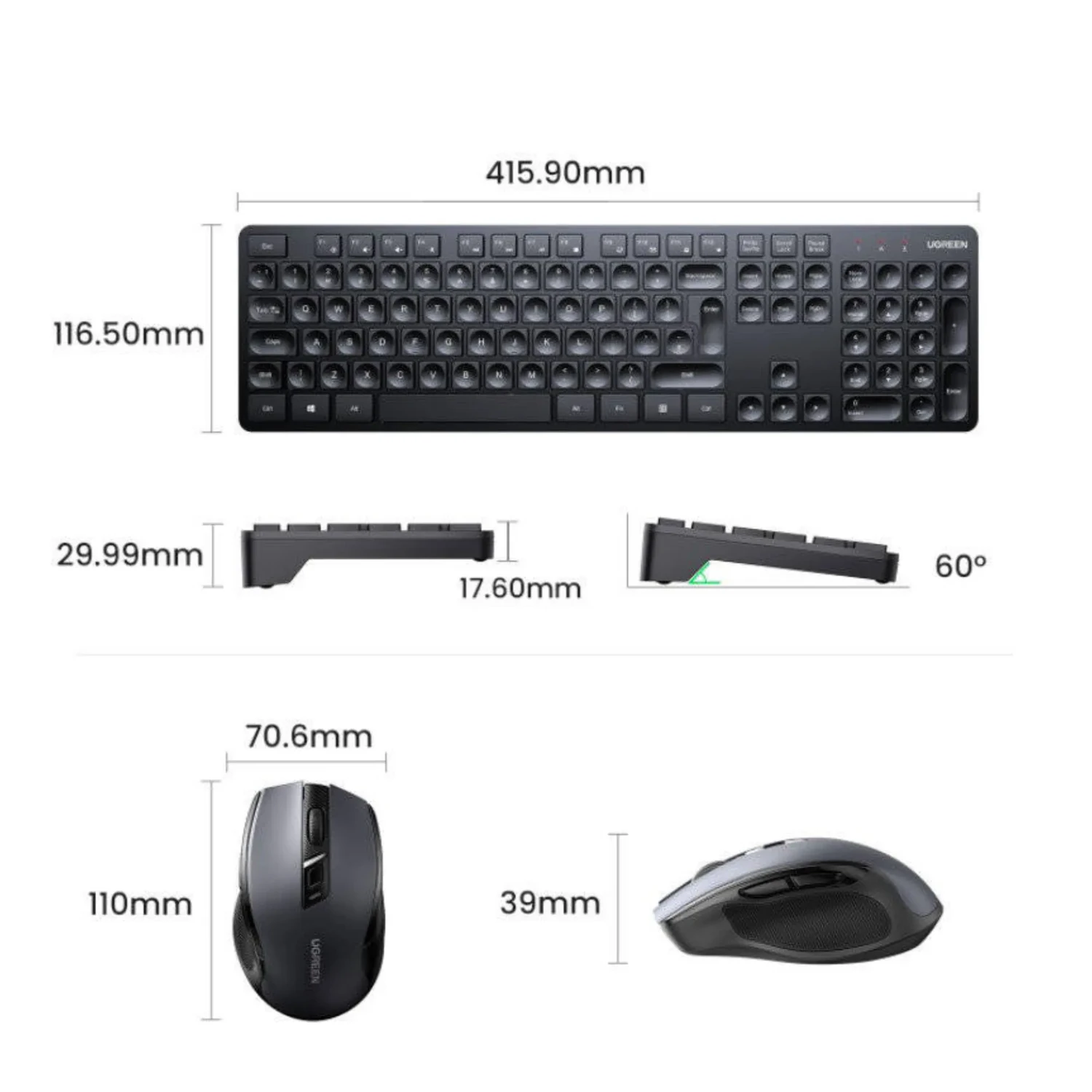 Combo Teclado+mouse Inalambrico Ugreen — foto 8