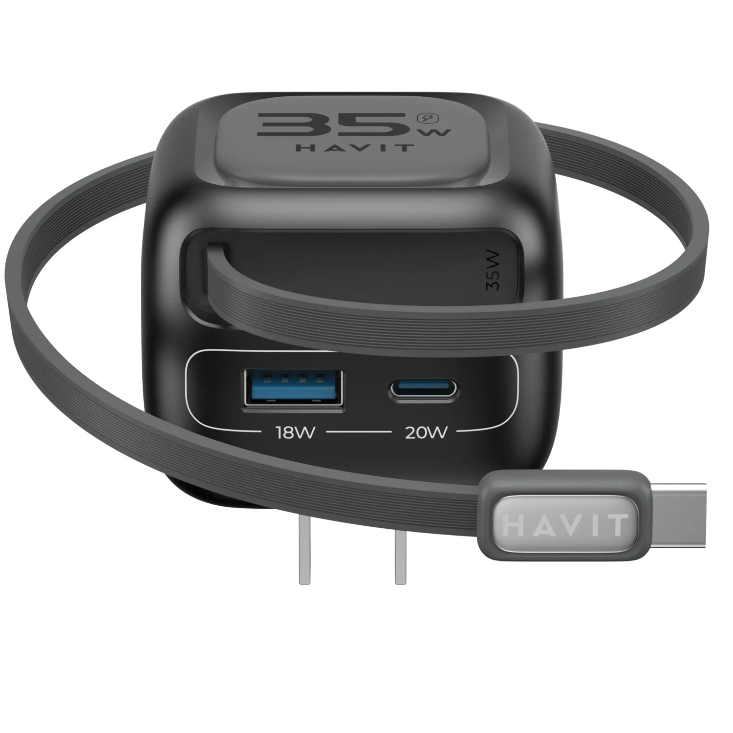 Cargador con Cable Retractil de 35w — foto 3