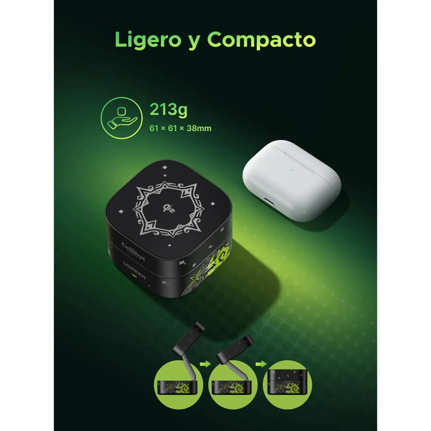 Cargador 2 en 1 Ugreen Genshin Impact — foto 4