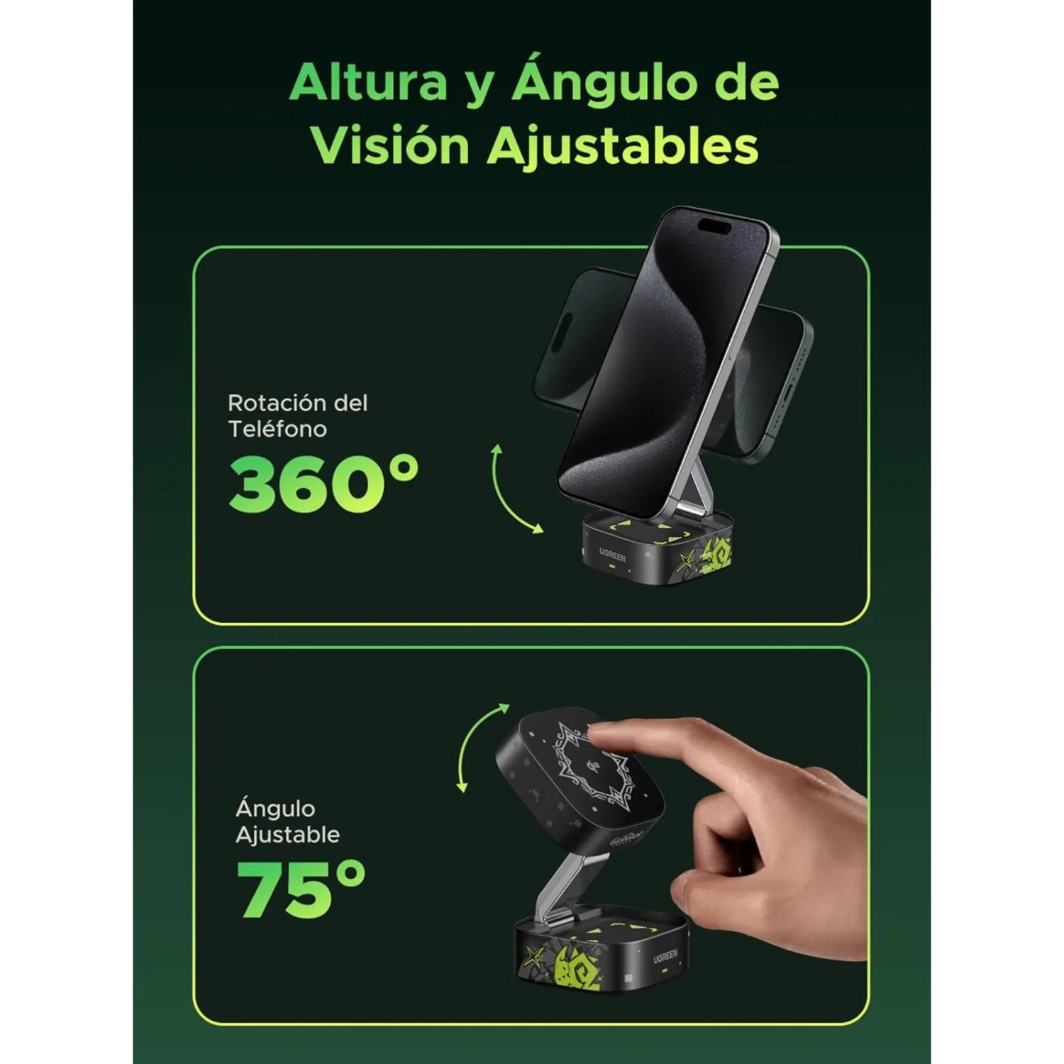 Cargador 2 en 1 Ugreen Genshin Impact — foto 7