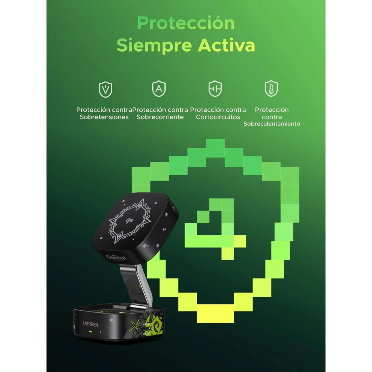Cargador 2 en 1 Ugreen Genshin Impact — foto 9