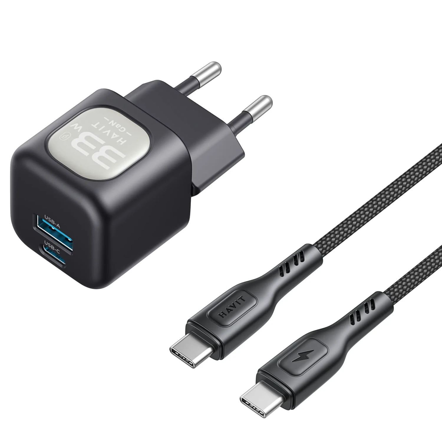 Cargador 30w Gan con Usb-c a Usb-c — foto 1