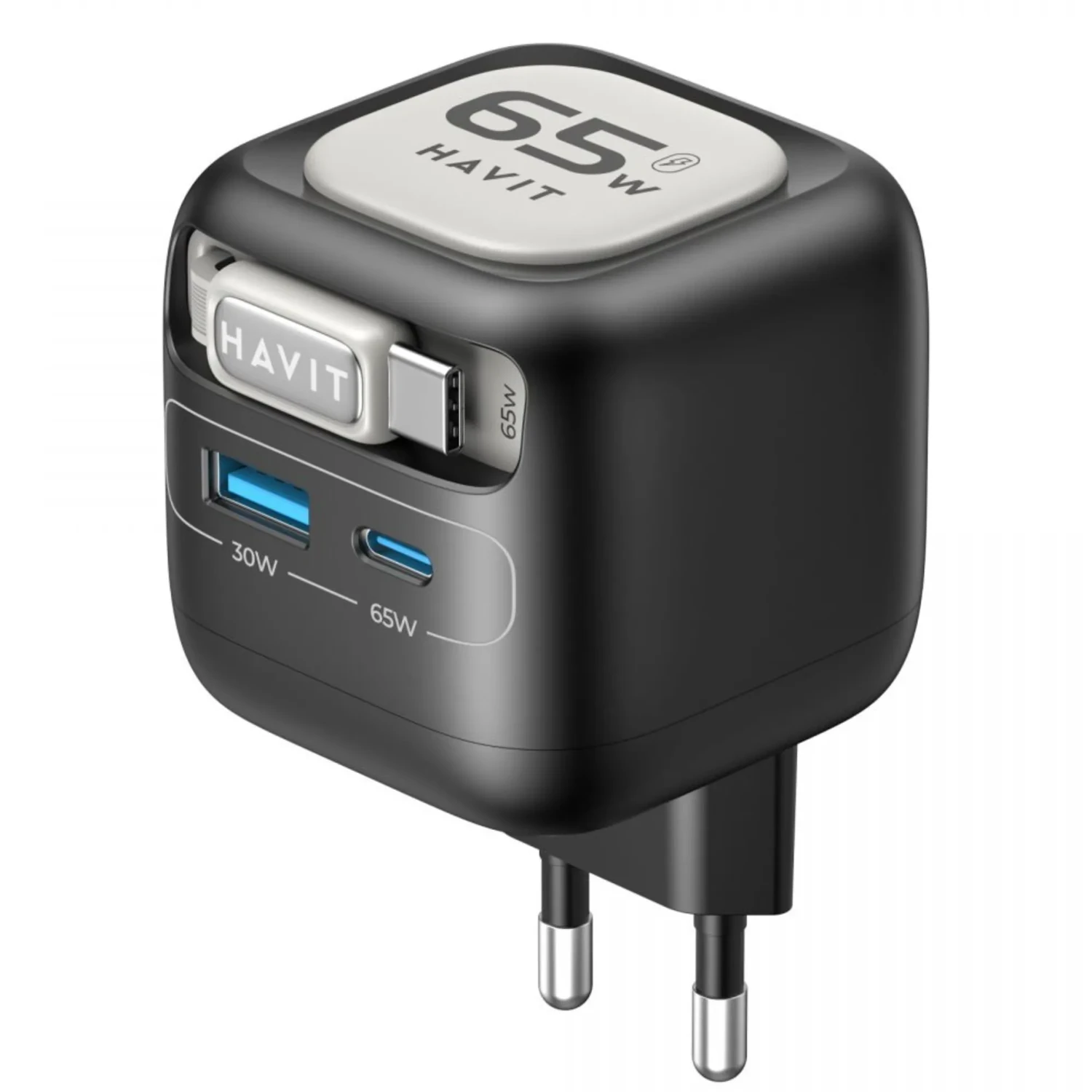 Cargador con Cable Retractil de 65w — foto 1