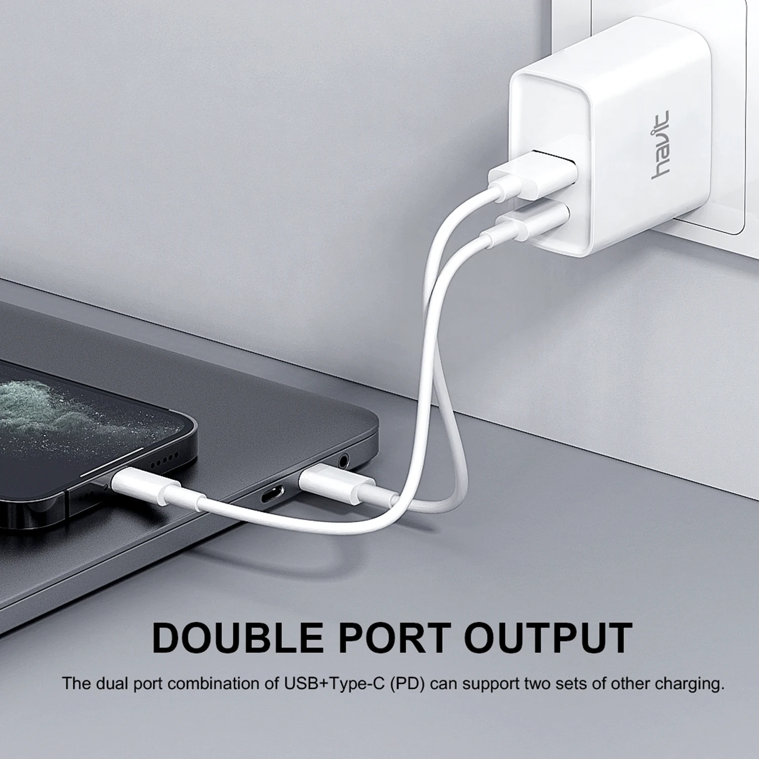 Cargador Havit Negro Pd20w+qc3.0 — foto 5