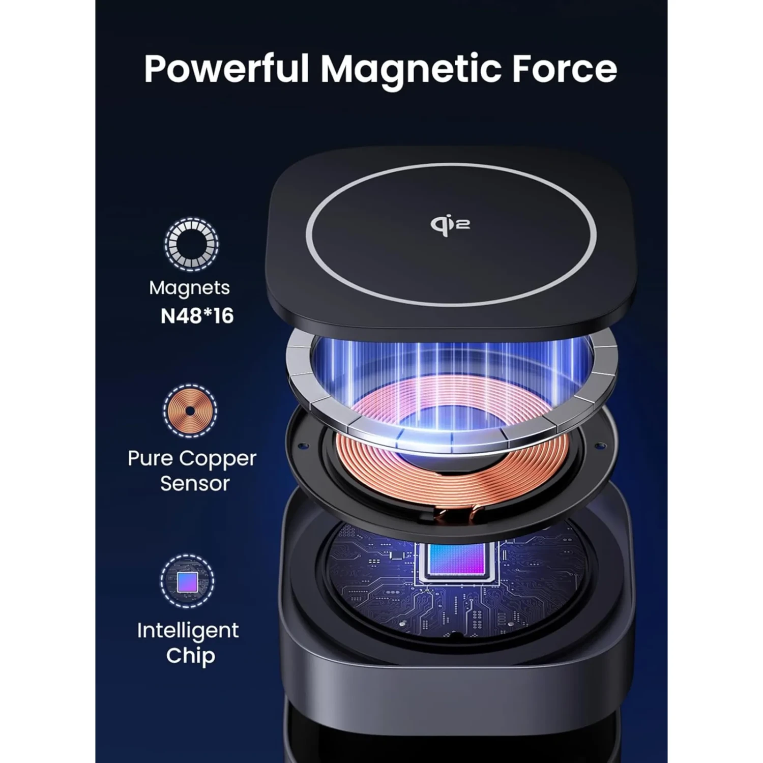 Cargador Inalambrico Magnetico 2en1 — foto 3