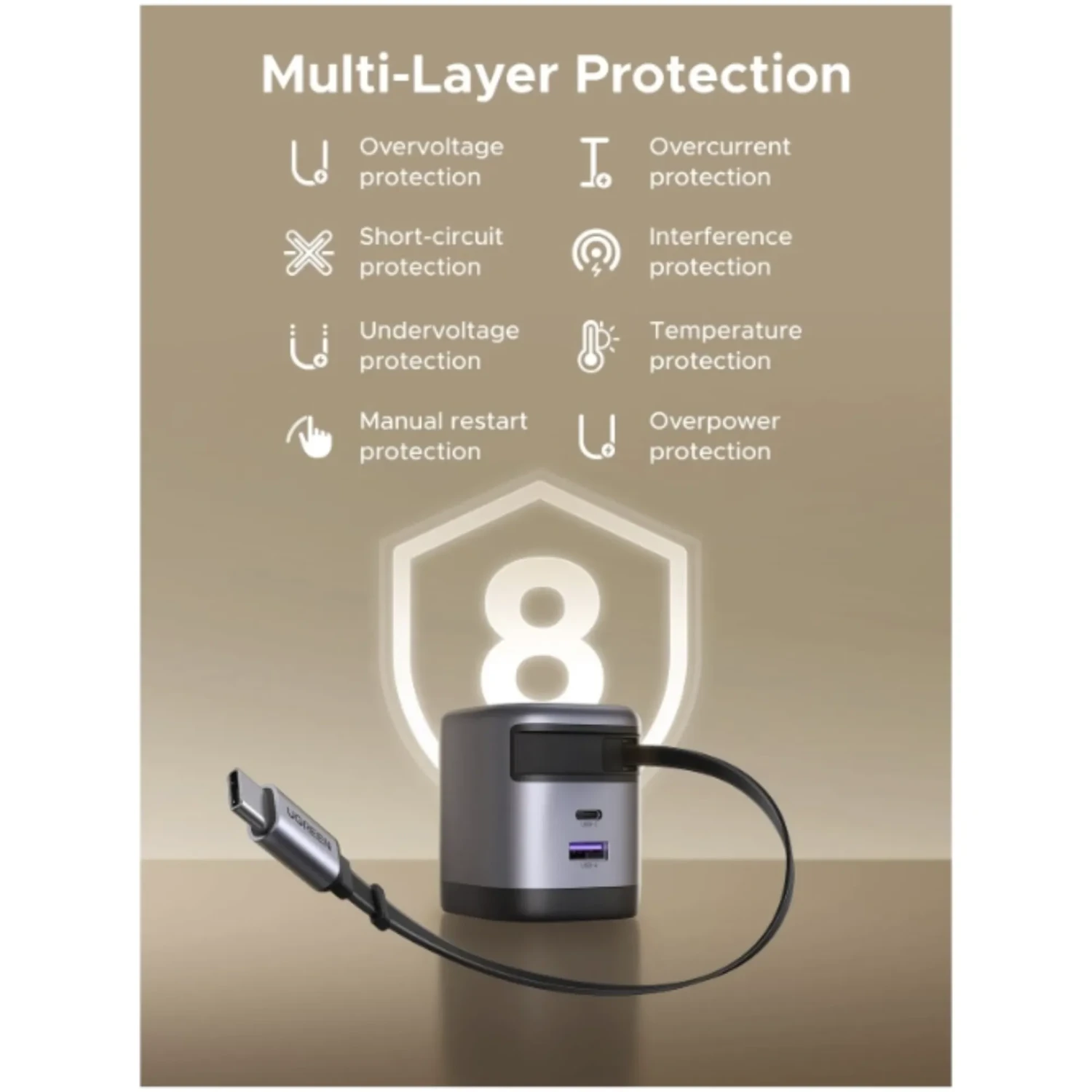 Cargador Nexode 65w Ugreen Gan — foto 8