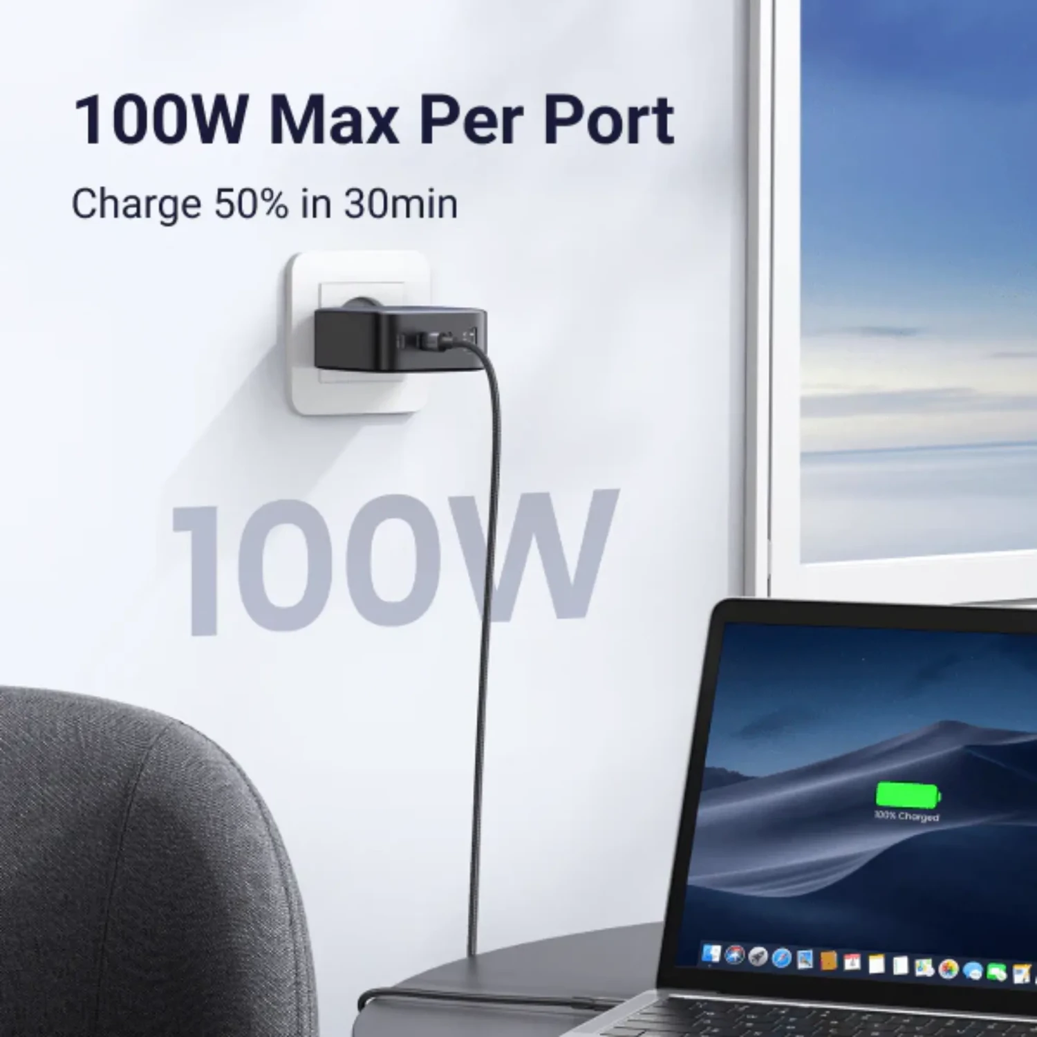 Cargador Ugreen 100w Gan Nexode S — foto 2