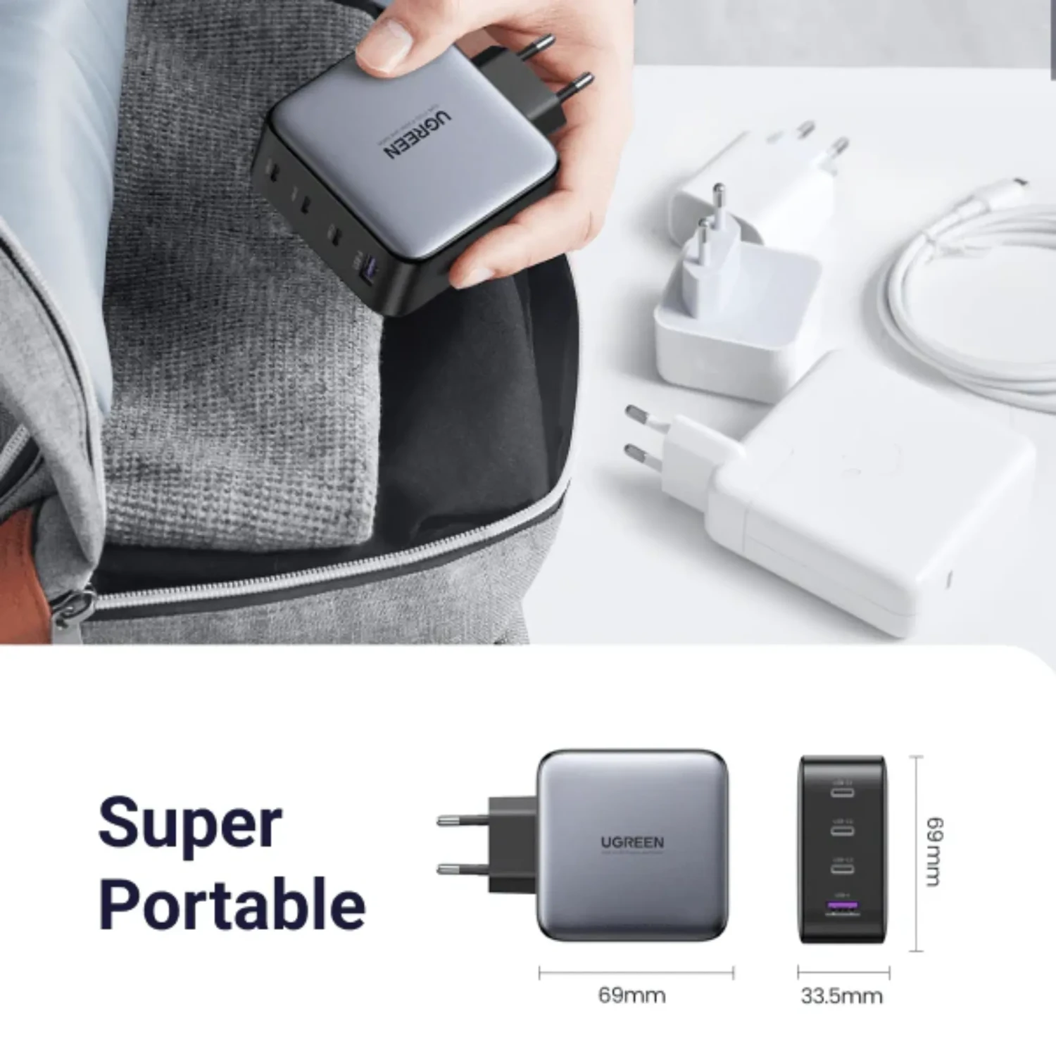 Cargador Ugreen 100w Gan Nexode S — foto 5