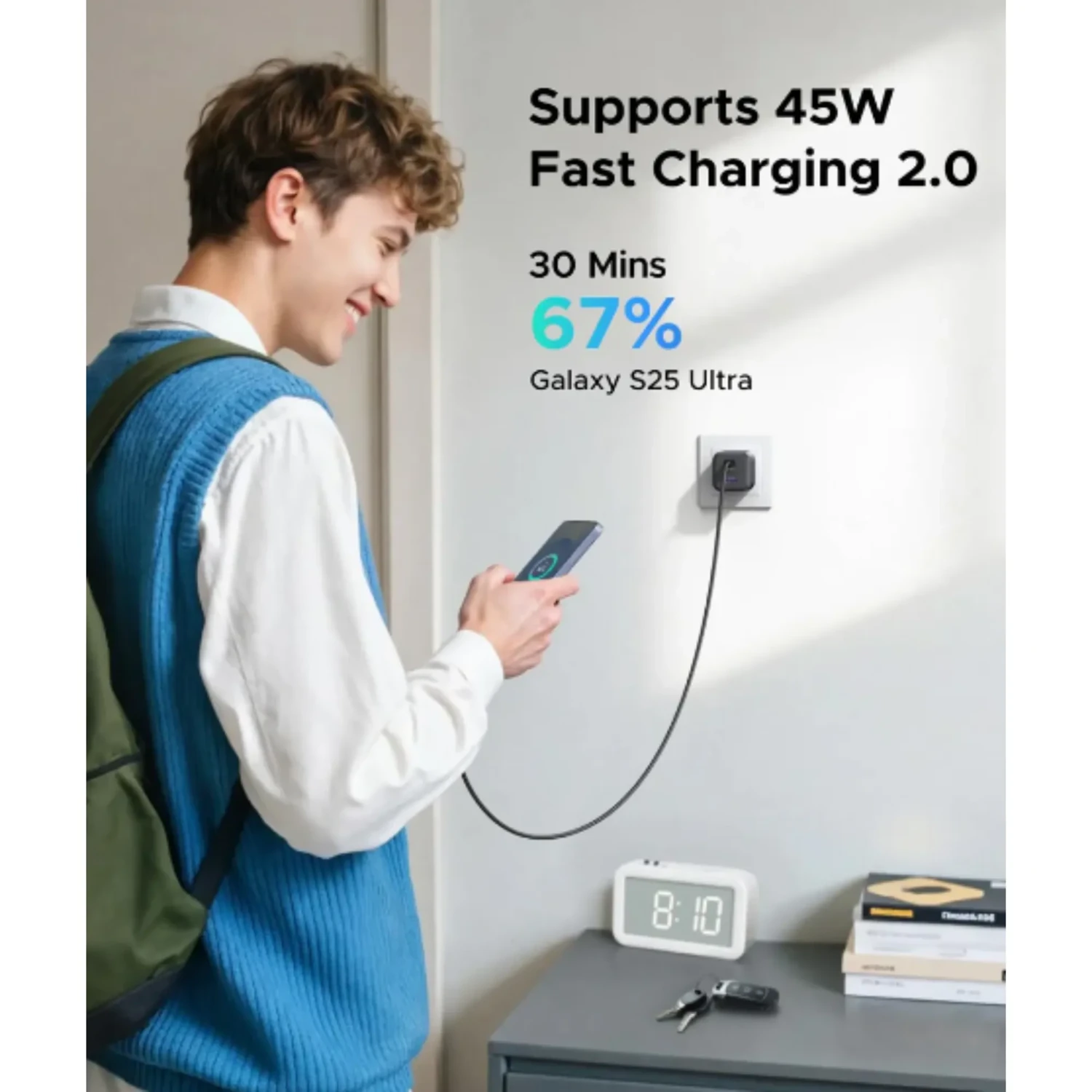 Cargador Ugreen Gan 45w Ultra Rapido — foto 10