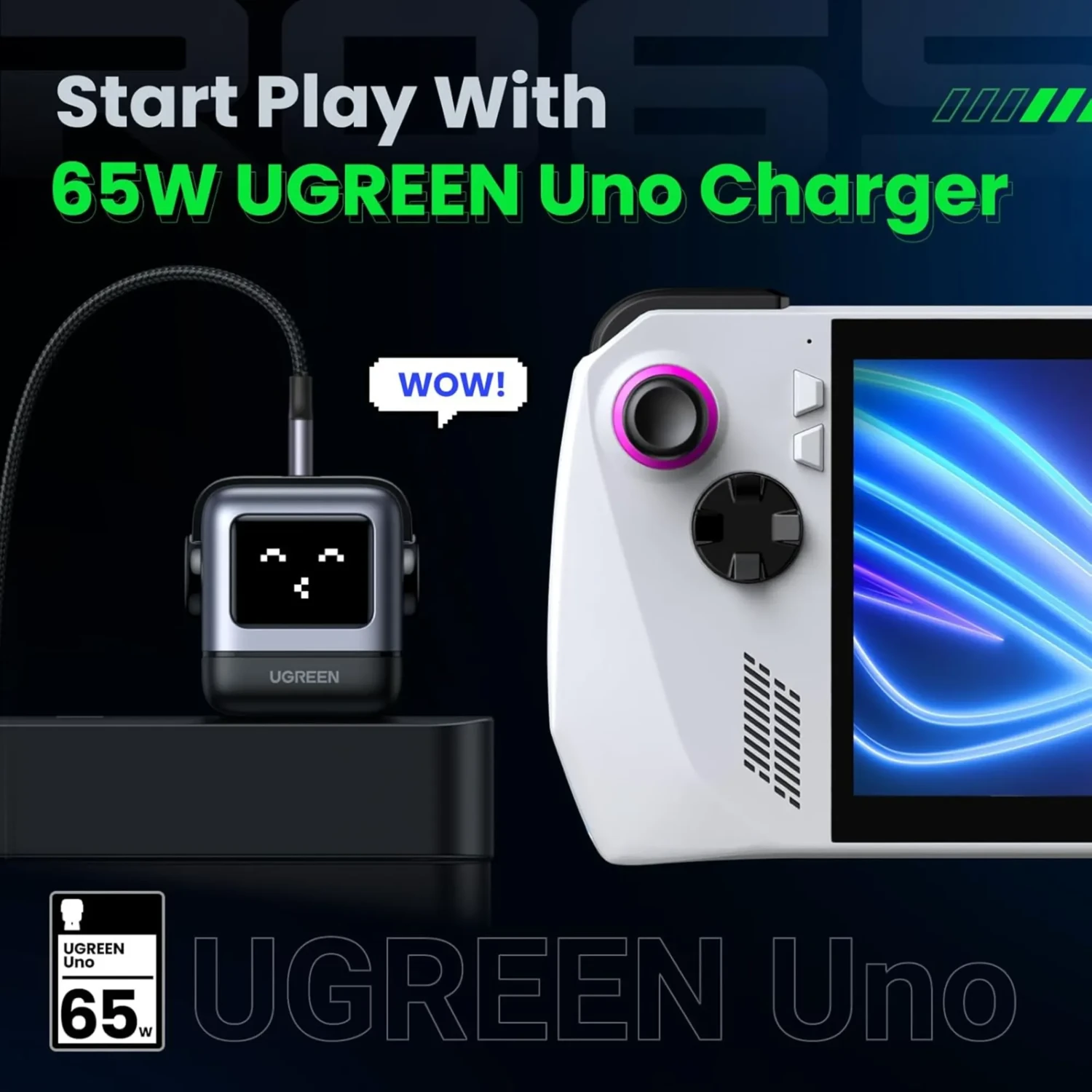 Cargador Ugreen Nexode RG 65w Gris — foto 2
