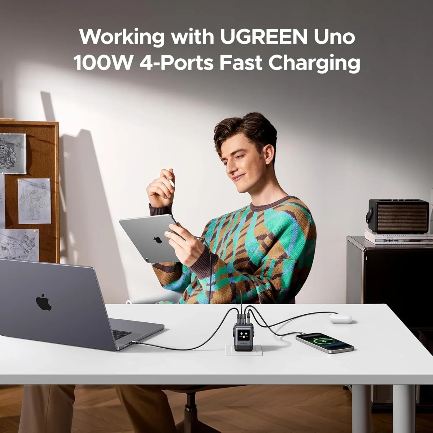 Cargador Ugreen Uno Gan 100w — foto 5