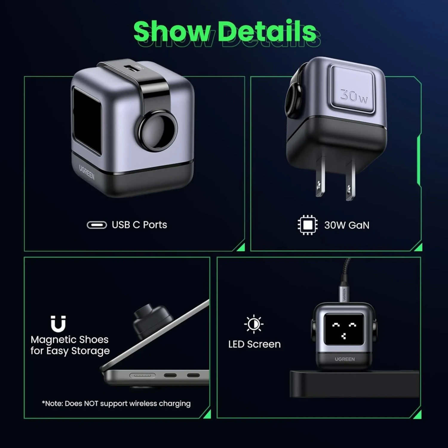 Cargador Usb-c 30w Nexode Robot Gan — foto 4