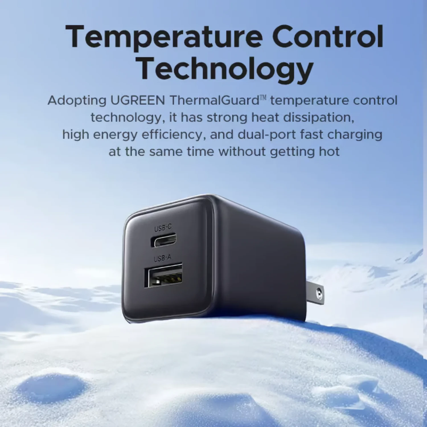Mini Cargador Ugreen 20w Dual Port Gan — foto 5