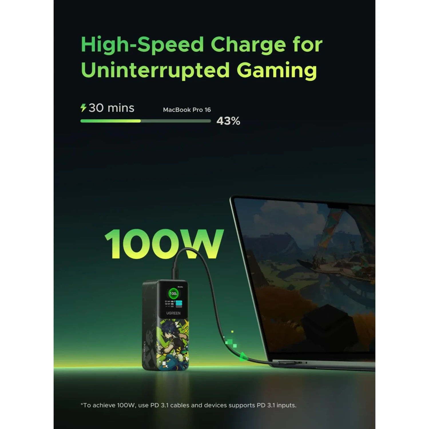 Power Bank Nexode 20.000mah Genshin Impa — foto 3