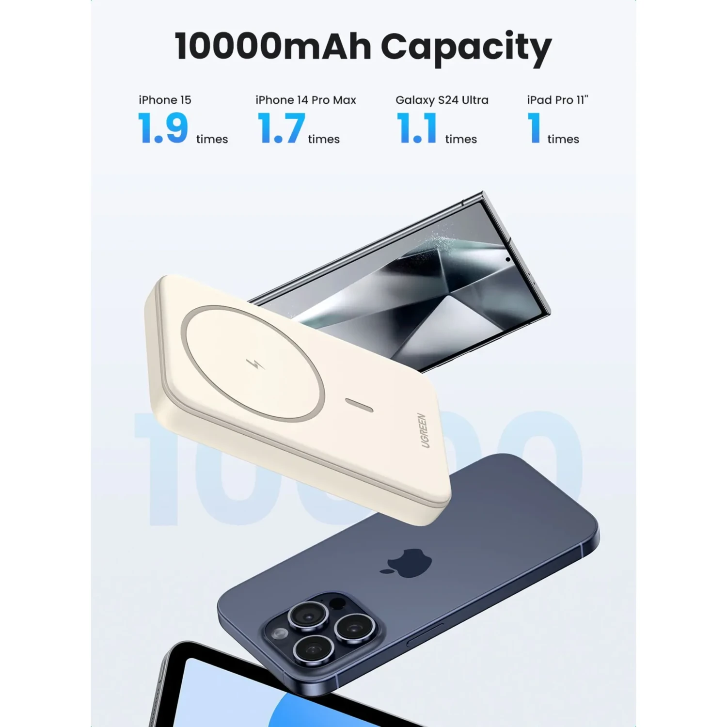 Power Bank Magnetico 10,000mah Beige — foto 3