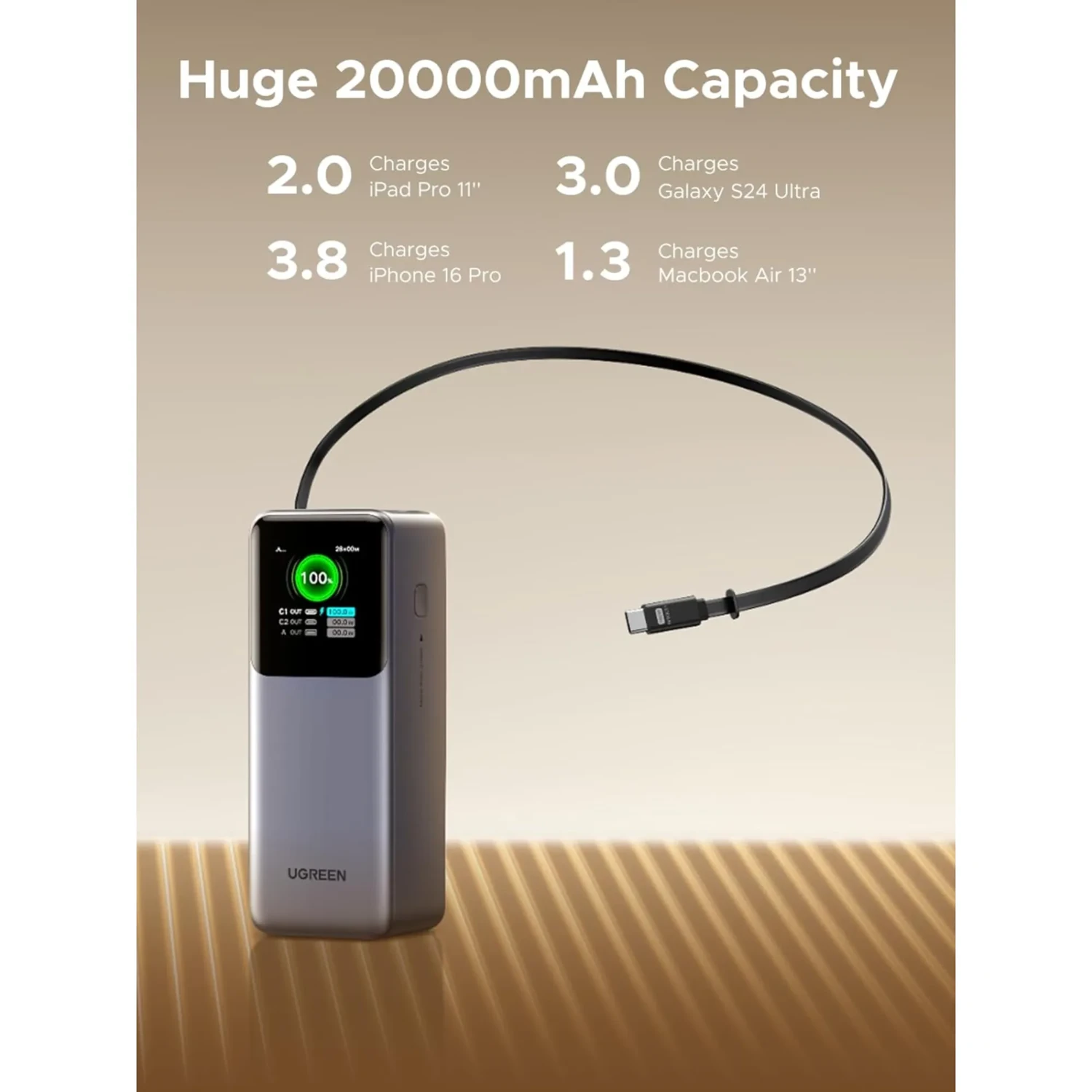 Ugreen Nexode Power Bank 20000mah 165w — foto 8