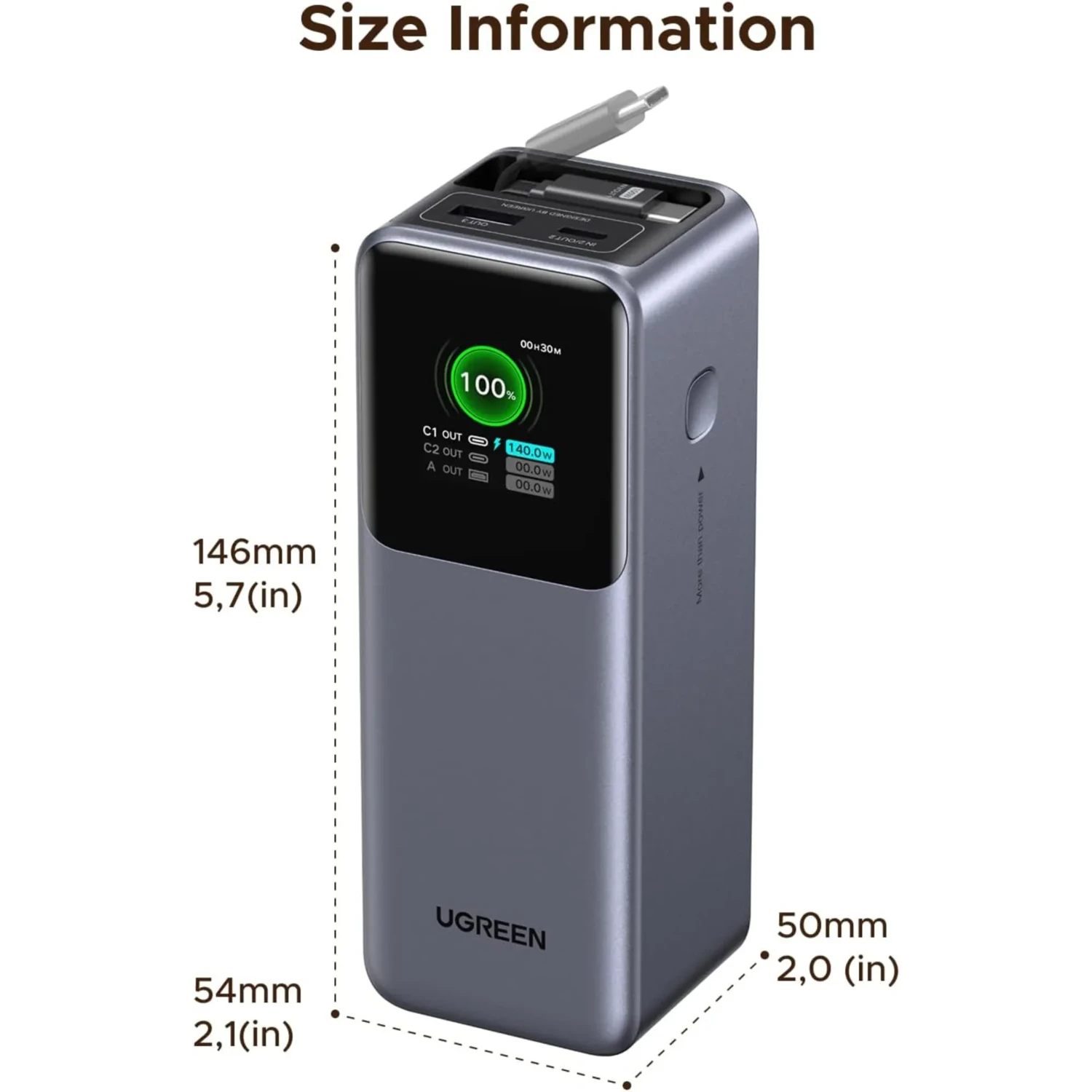 Ugreen Nexode Power Bank 20000mah 165w — foto 11