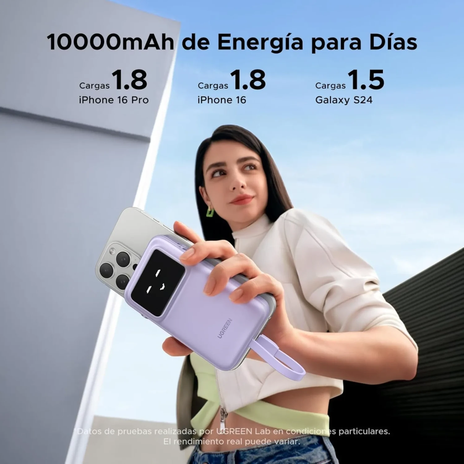 Power Bank Robot 30w 10000mah Purpura — foto 5