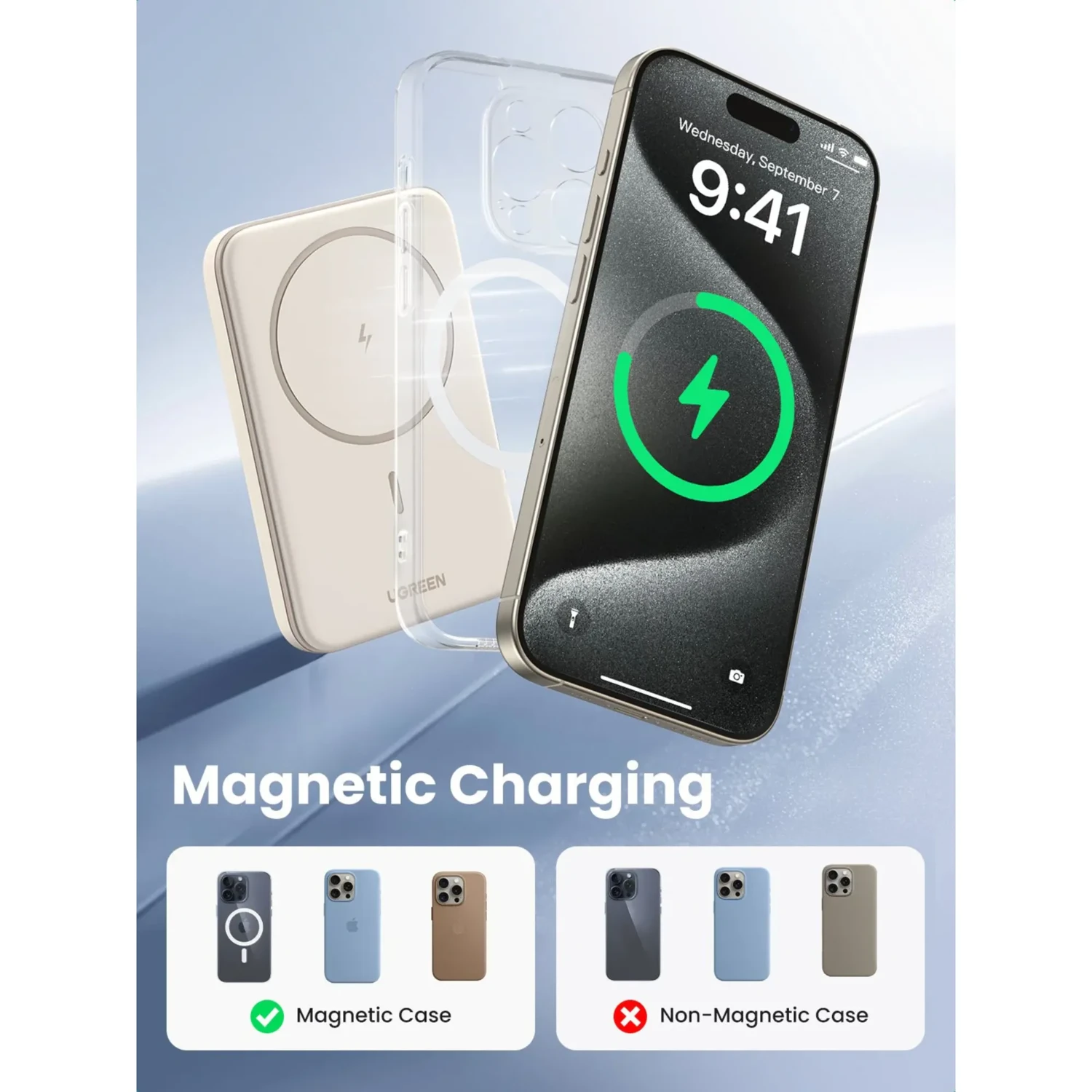 Power Bank Ugreen 5000mah 15w Beige — foto 6