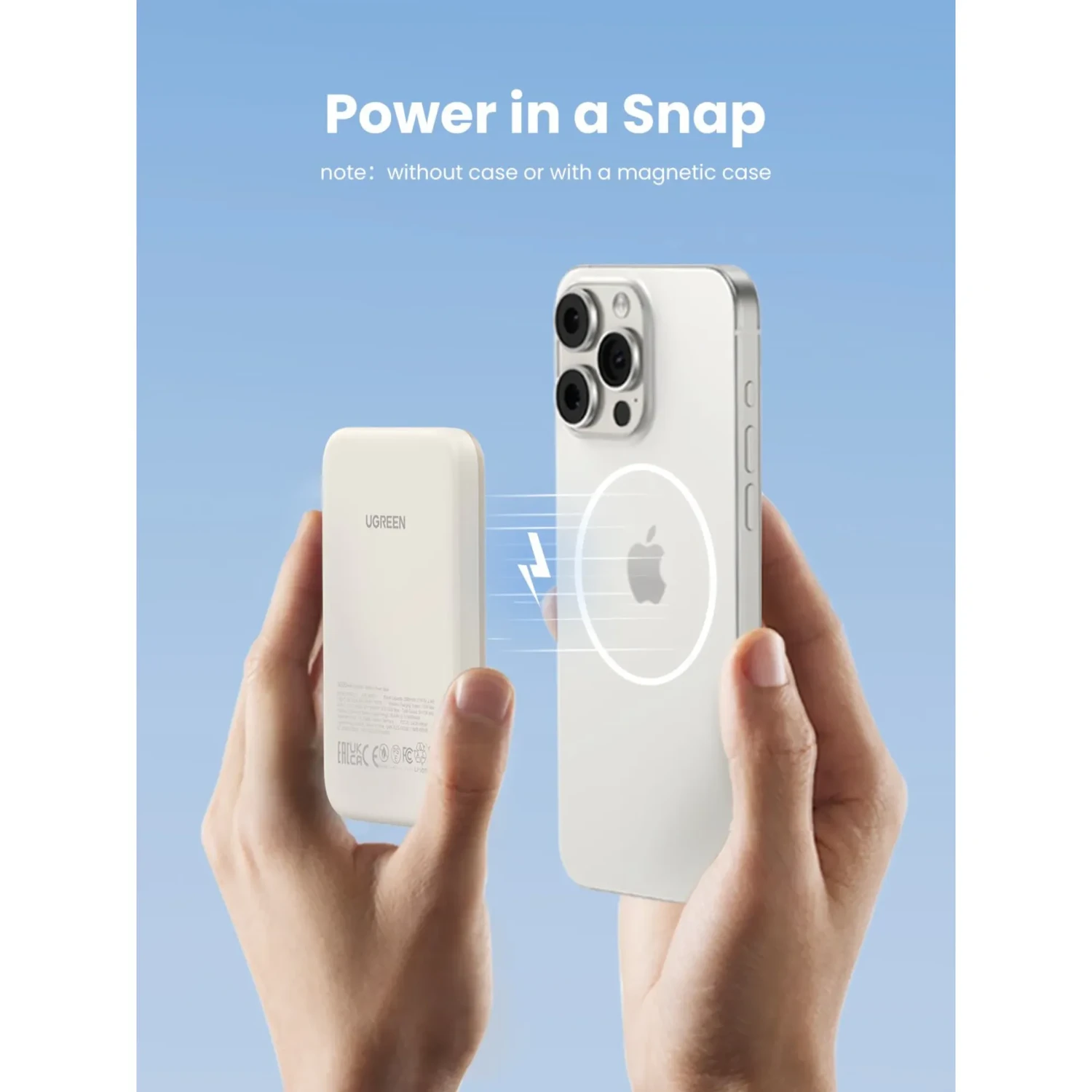Power Bank Ugreen 5000mah 15w Beige — foto 9