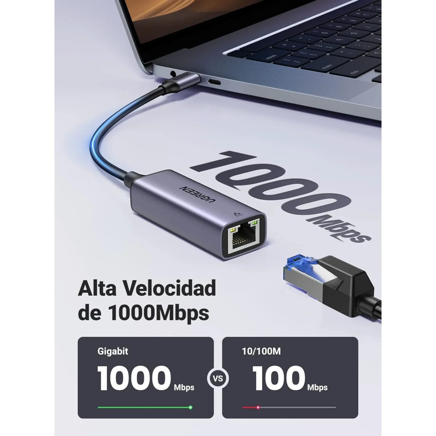 Adaptador USB Type C 10/100/1000m — foto 2