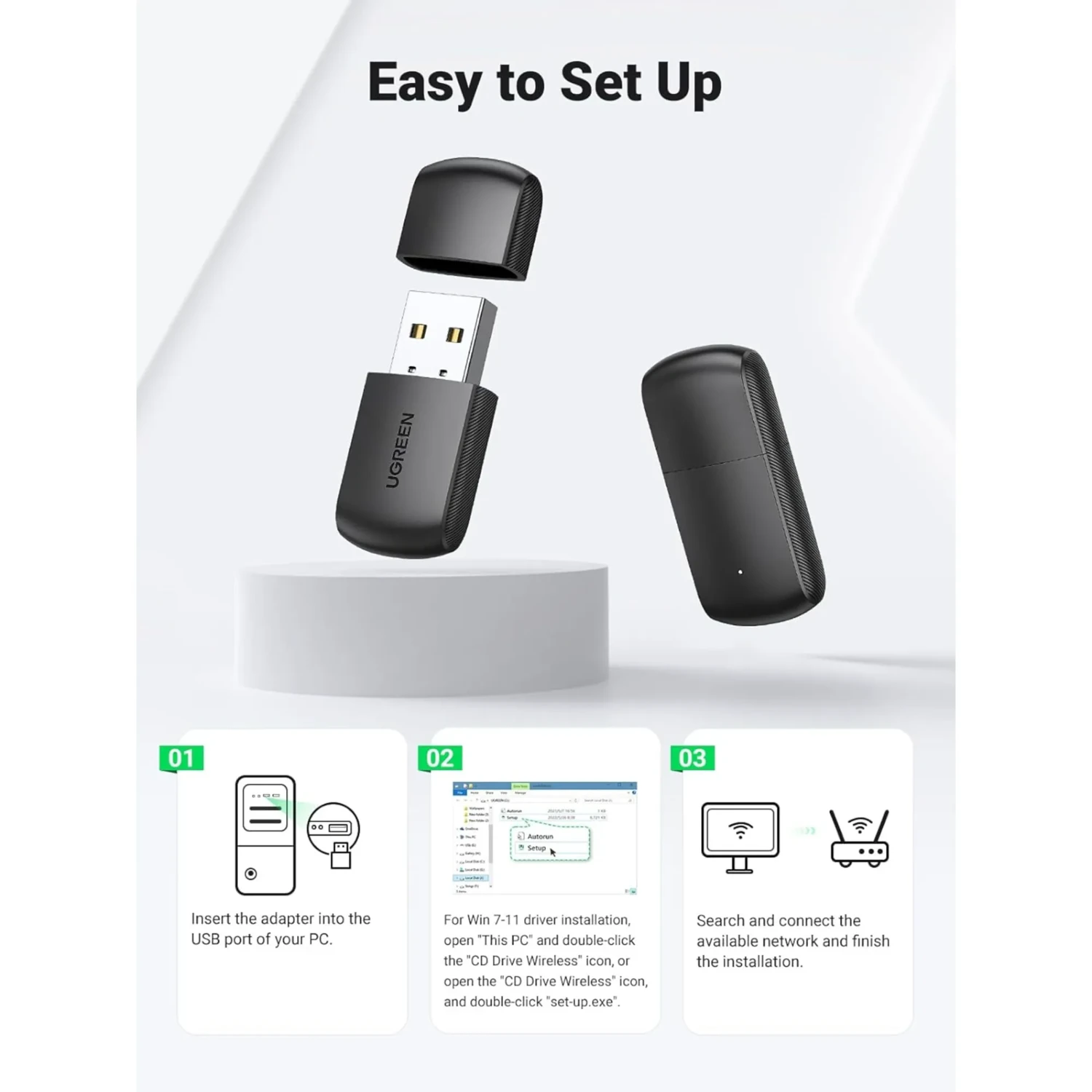 Adaptador USB WIFI Doble Banda Ac650 — foto 4