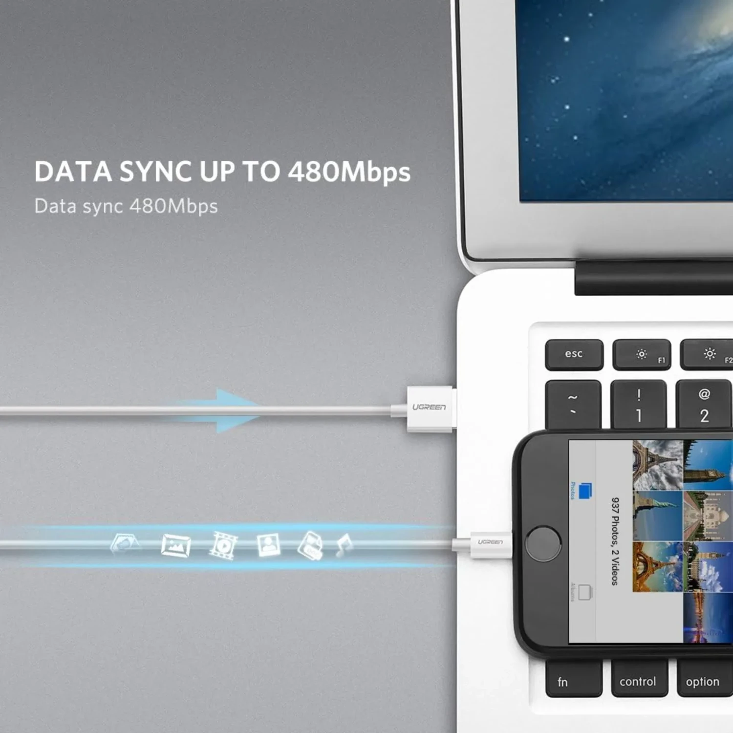 Cable de Carga Lightning Mfi Blanco — foto 4