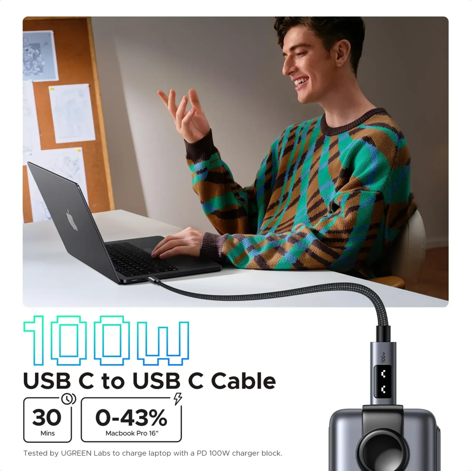 Cable de Carga Robot Usb-c a Usb-c 100w — foto 2