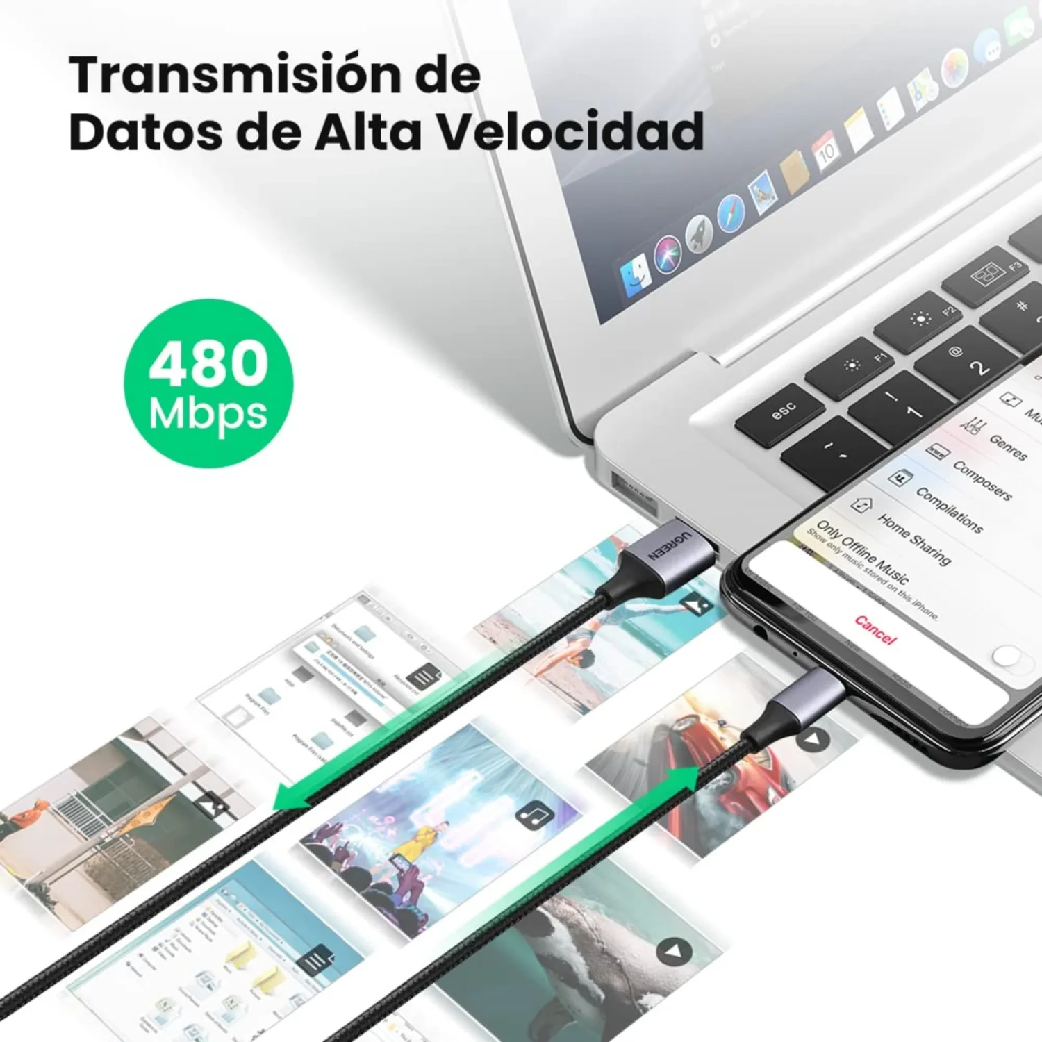 Cable Micro USB Trenzado Ugreen — foto 7