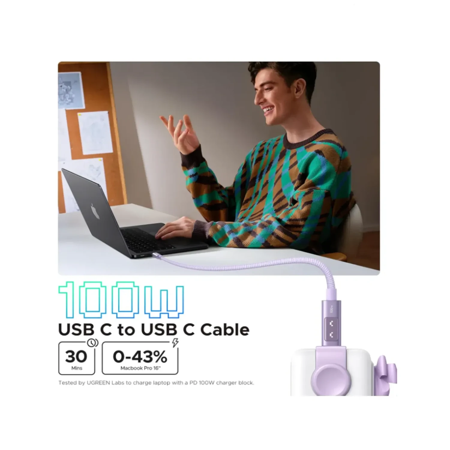 Cable Usb-c a Usb-c 100w Pantalla LED — foto 3