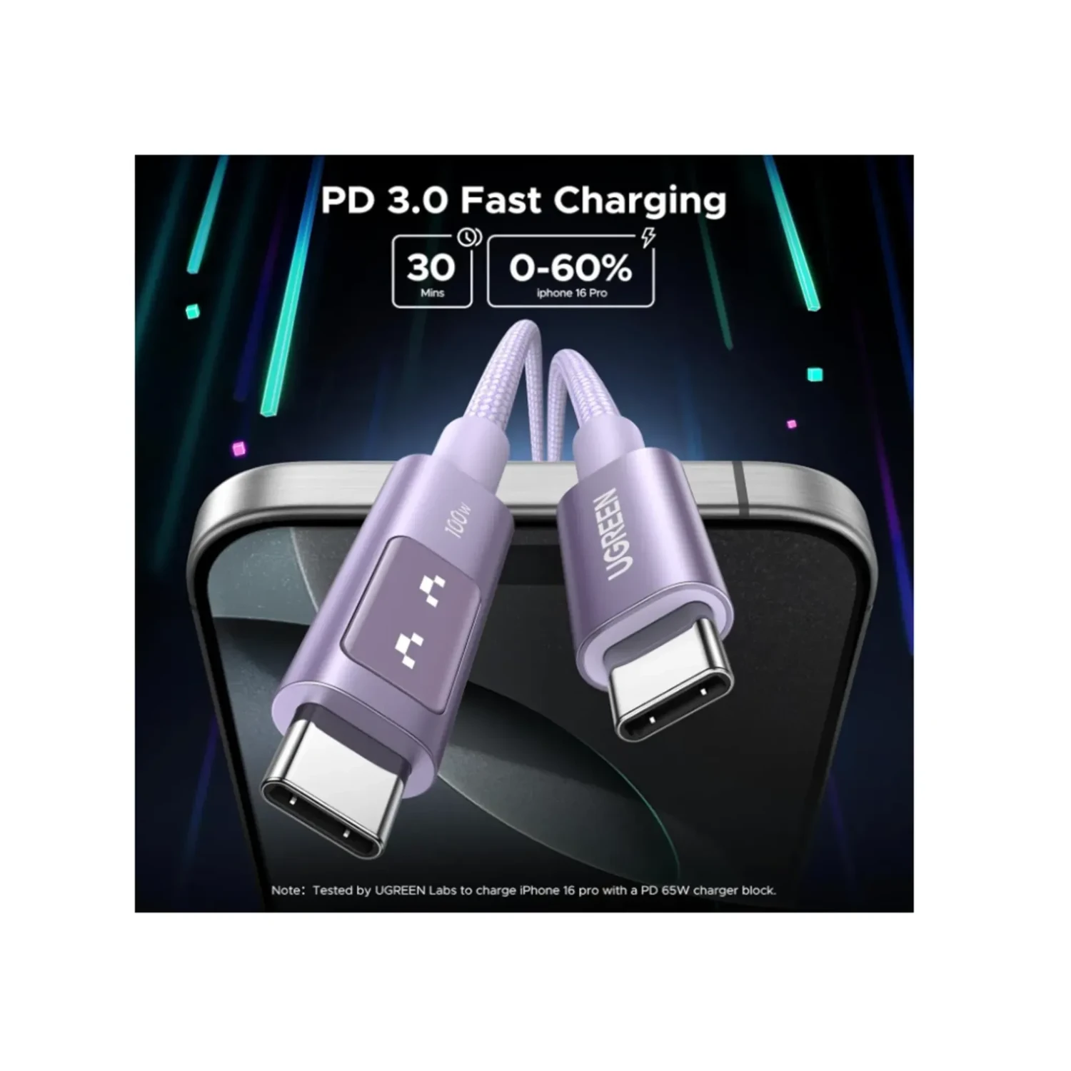 Cable Usb-c a Usb-c 100w Pantalla LED — foto 4