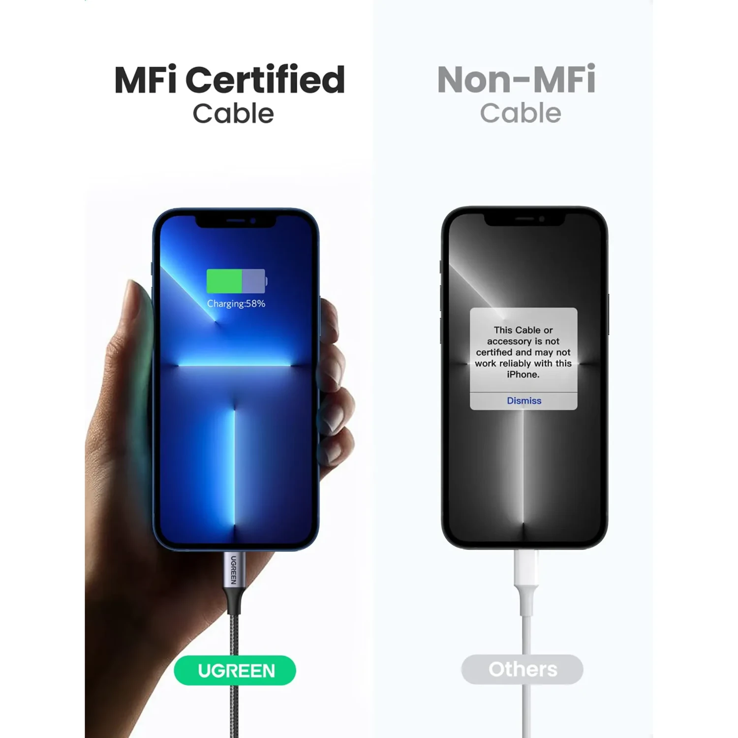 Cable Usb-c a Lightning Ugreen 1M — foto 3