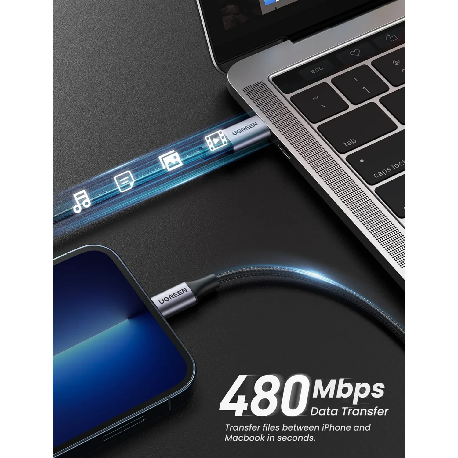 Cable Usb-c a Lightning Ugreen 1M — foto 4