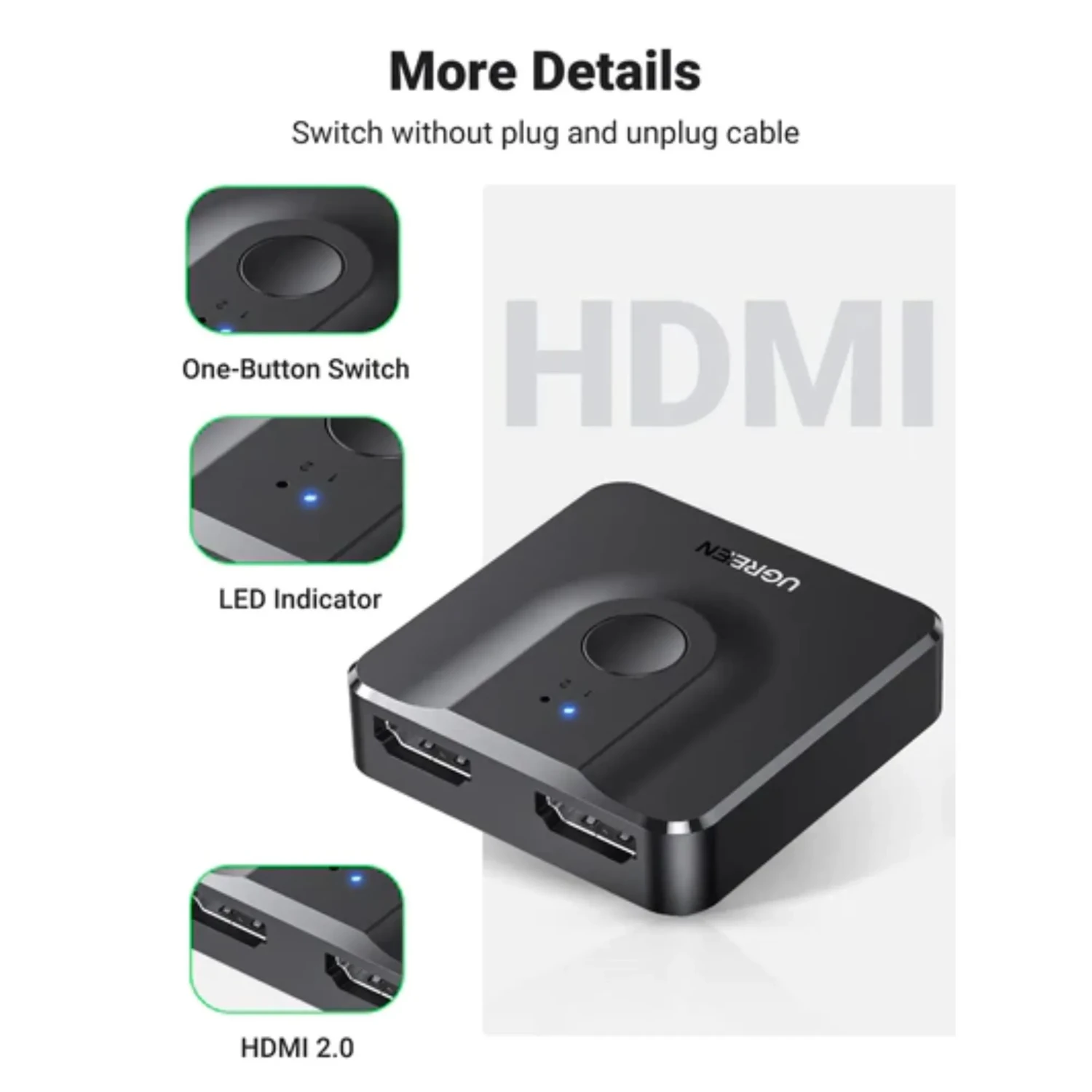 Conmutador Bidireccional HDMI 4k@60hz — foto 5
