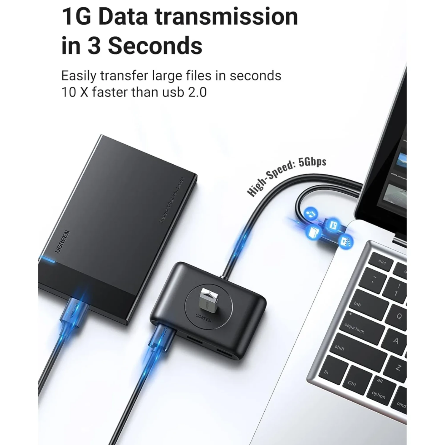 Hub USB 3.0 4 Puertos Ugreen — foto 2