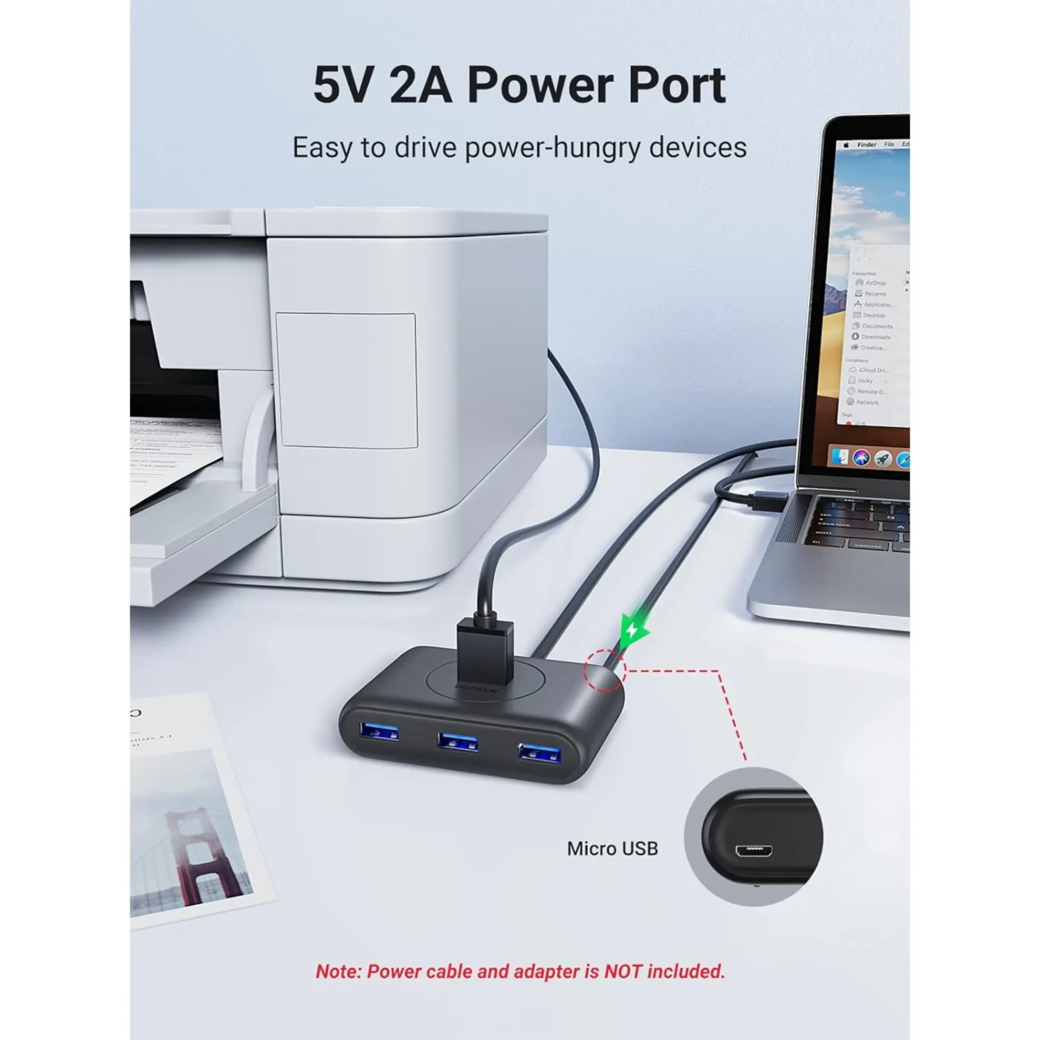 Hub USB 3.0 4 Puertos Ugreen — foto 4