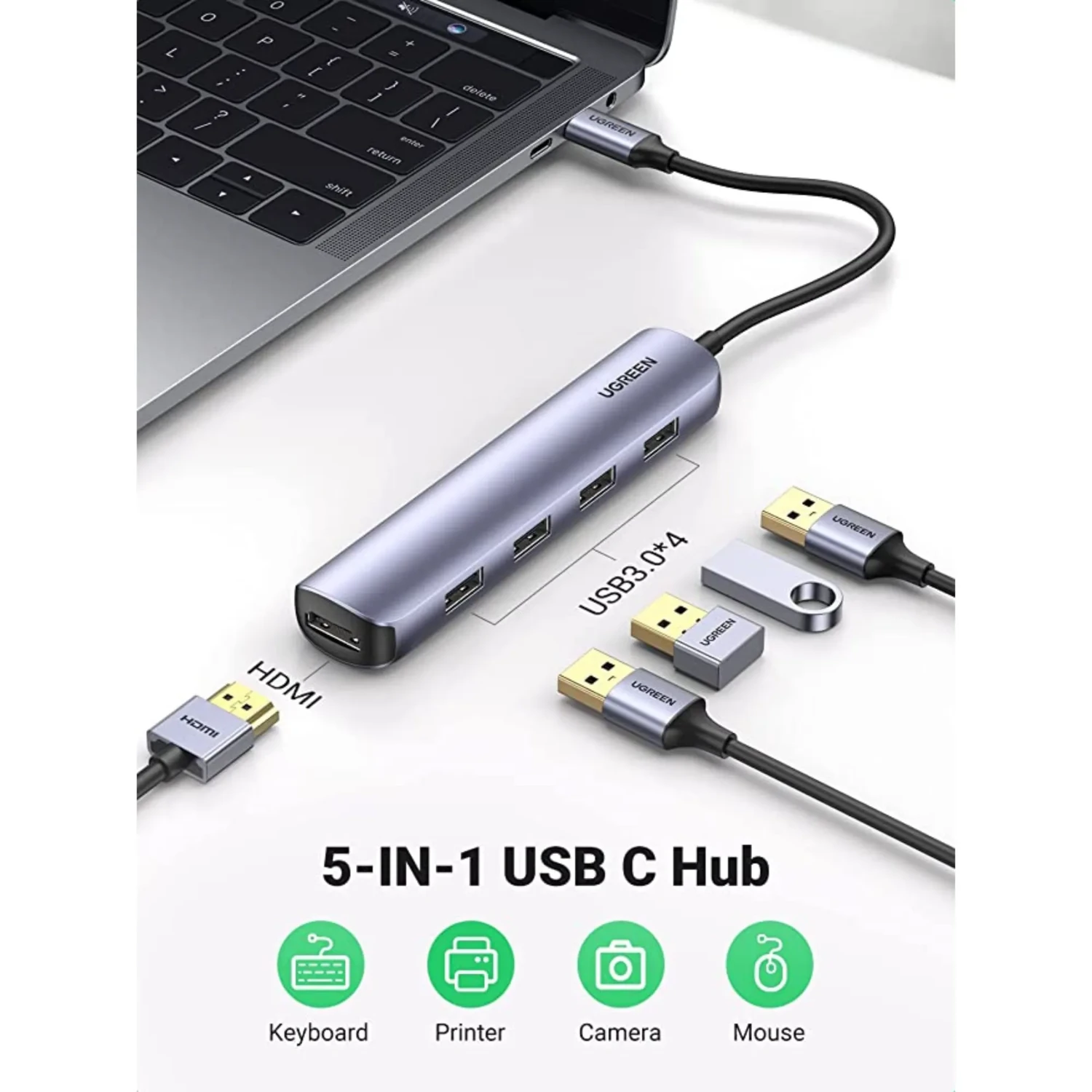 Hub Multipuertos USB + HDMI Ultradelgado — foto 4