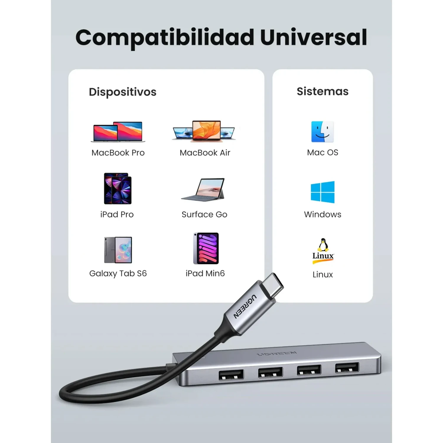 Hub Usb-c 4 Puertos Ugreen — foto 5