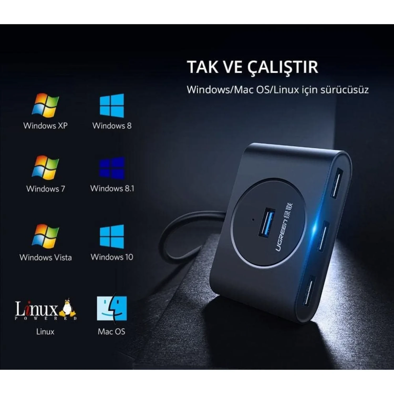 Hub USB 3.0 con Adaptador Tipo-c — foto 7